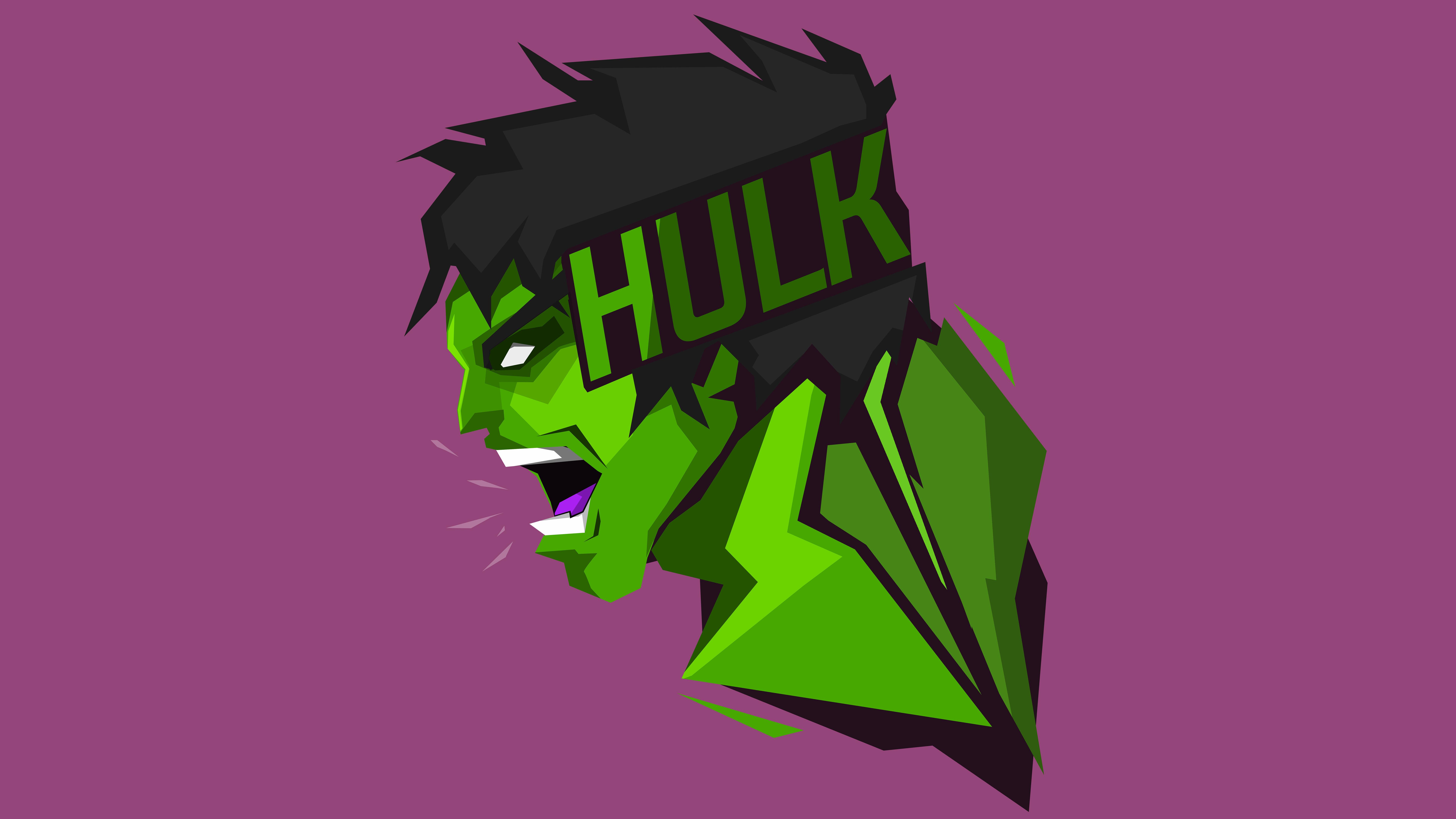 7680x4320 Hulk Minimal Headshot 4K 8K Wallpaper