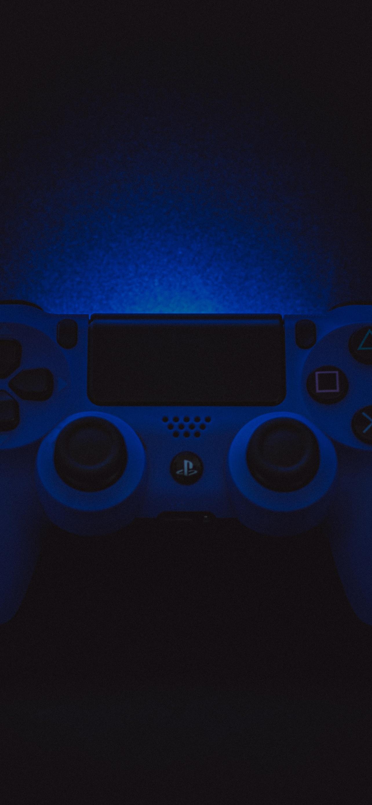 1284x2778 Sony DualShock 4 Wallpaper 4K, Black Background, PlayStation 4 Controller, Black Dark
