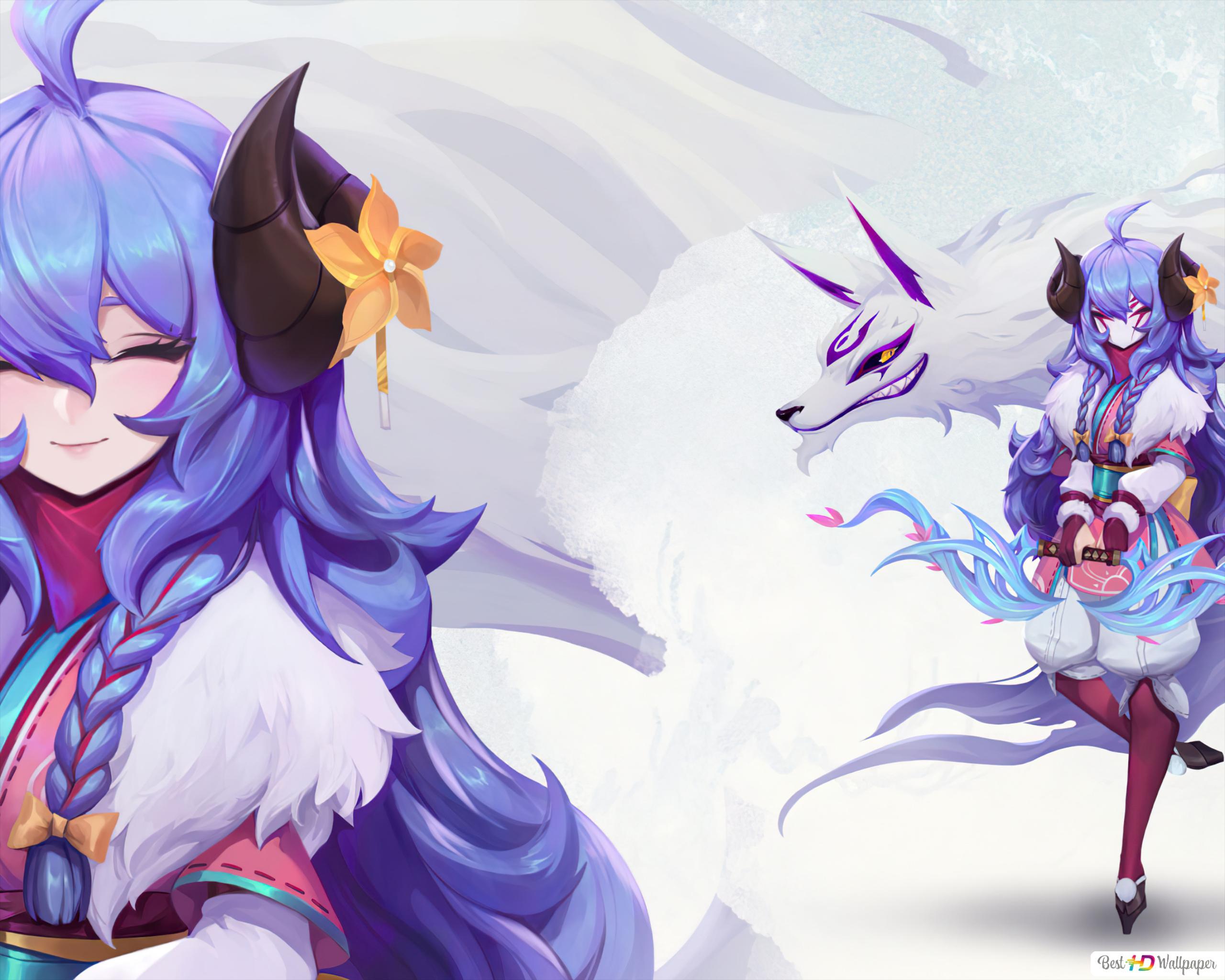 2560x2048 League of Legends (LOL) : Spirit Blossom 'Kindred' (Anime FA) HD wallpaper download