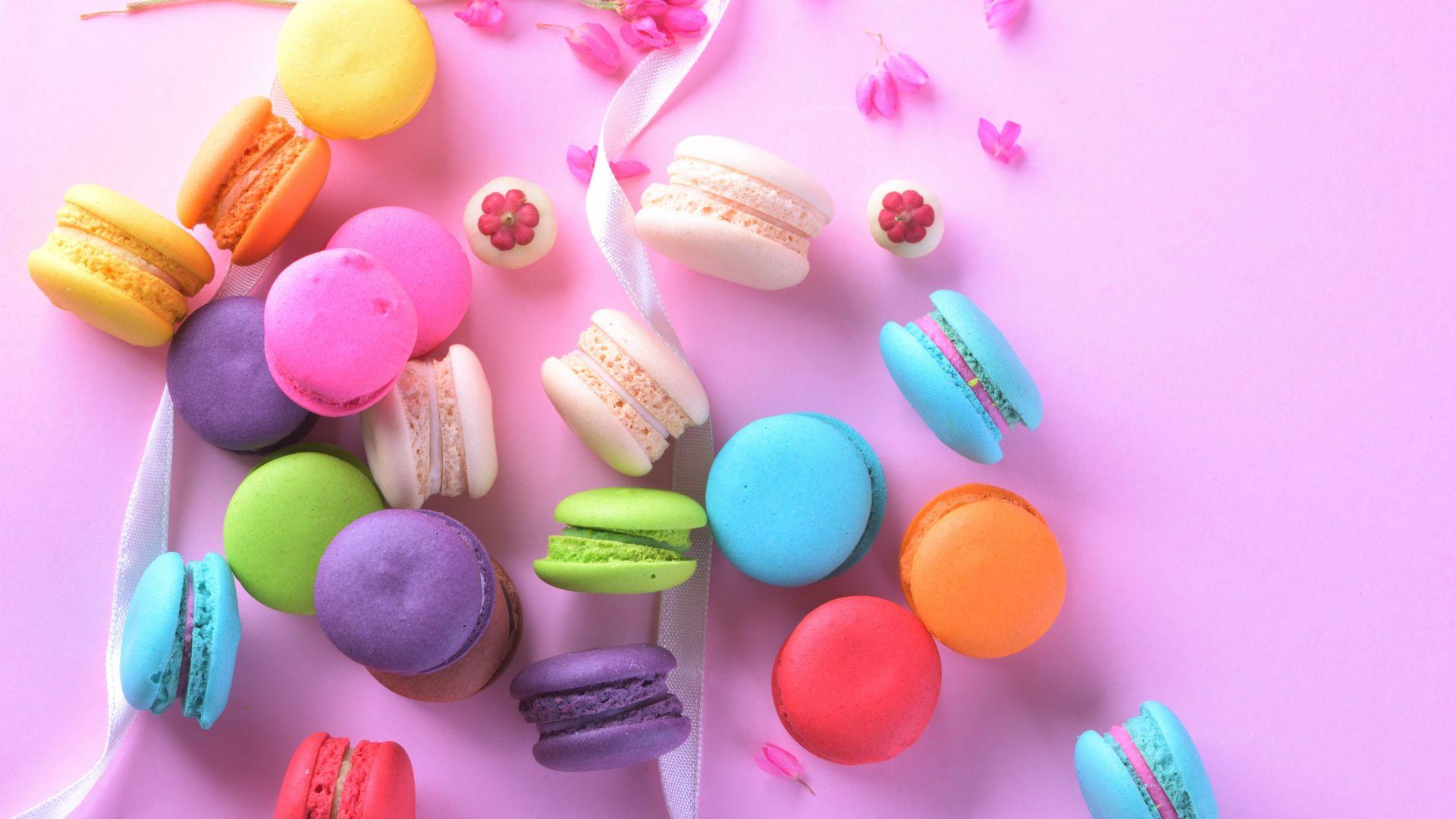 1920x1080 Macarons, sweets, food, colorful wallpaper, HD image, picture, background, 81551c