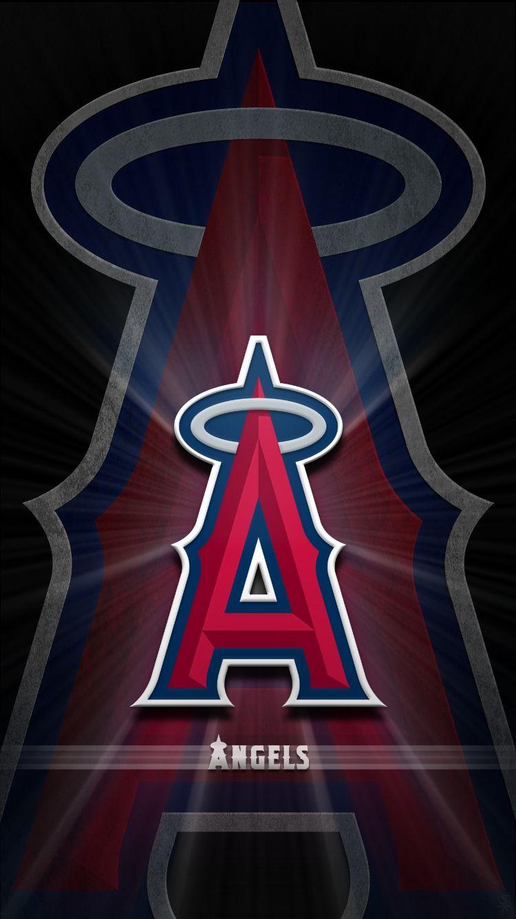 Los Angeles Angels Wallpaper 4K Baseball team Blue background 9173