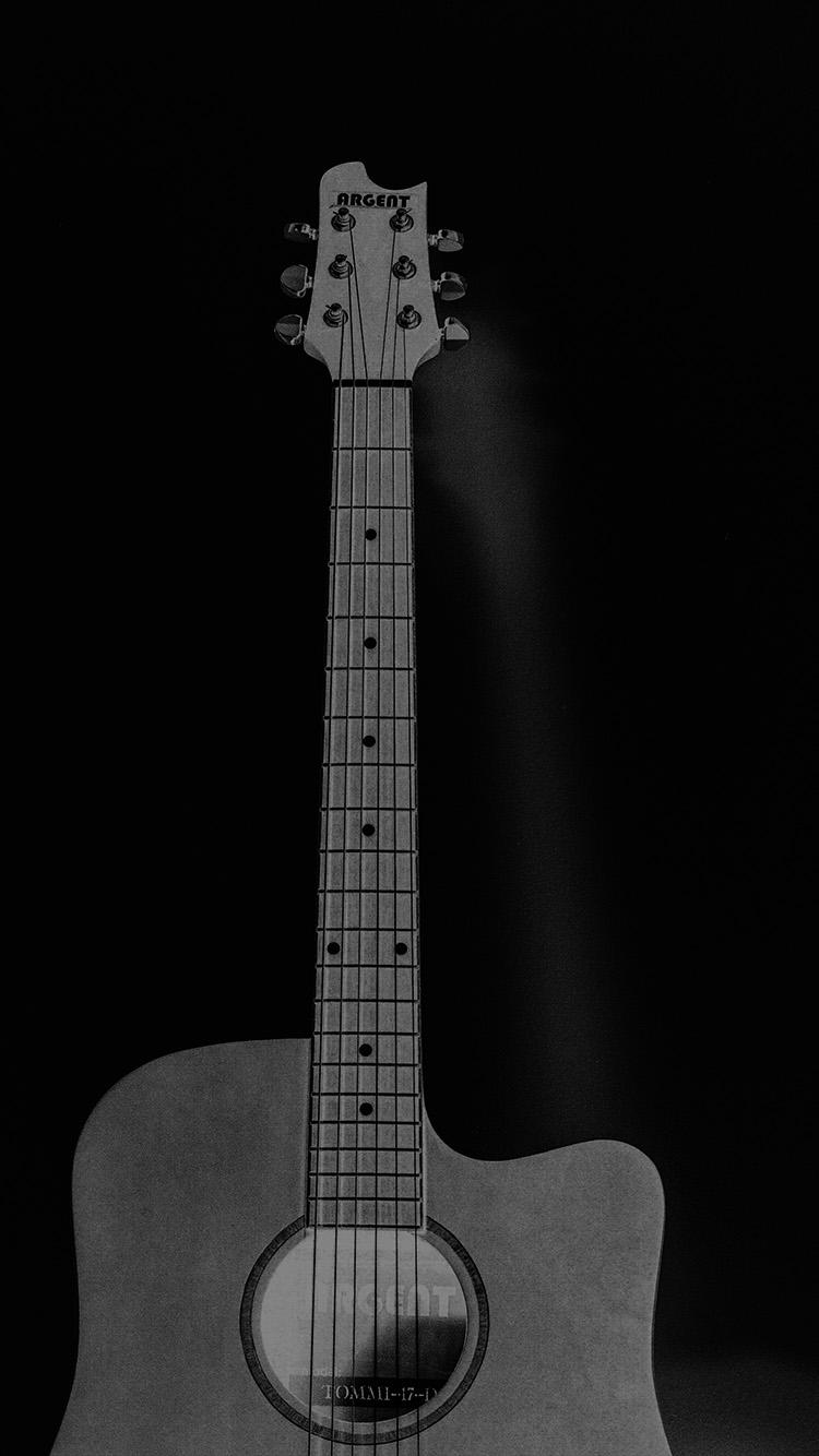 750x1334 iPhone X wallpaper. guitar art bw dark music song black