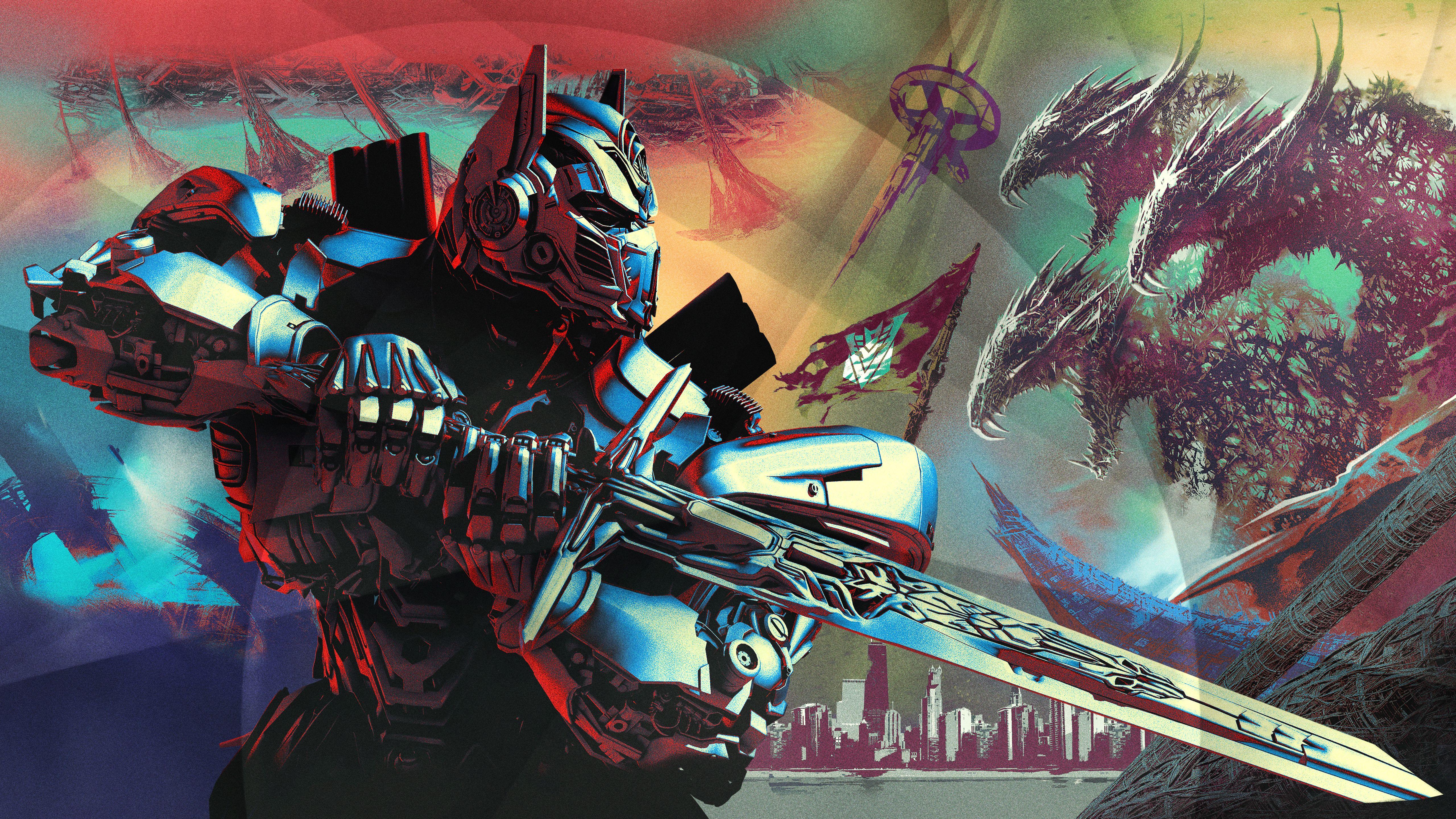 5120x2880 Wallpaper Optimus Prime, Transformers: The Last Knight, 2017