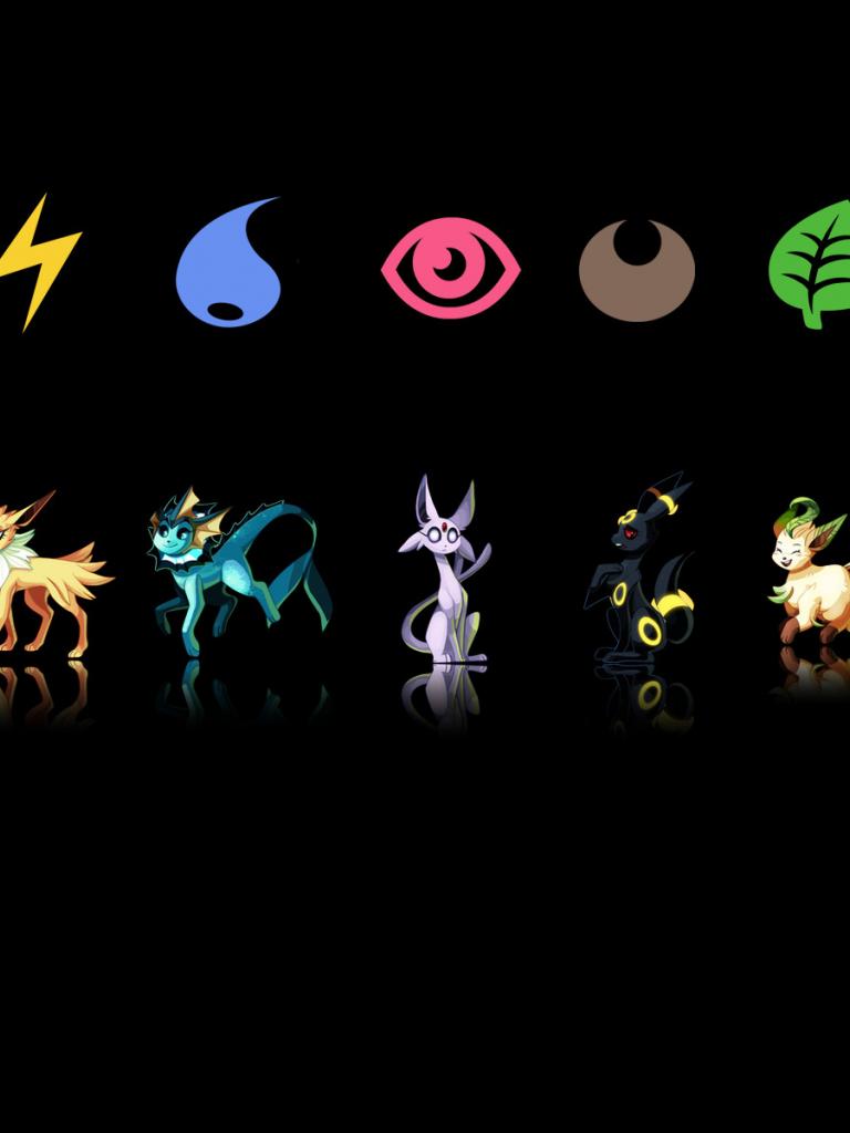 768x1024 Free download Wallpaper For Eevee Evolutions With Sylveon Wallpaper [1920x1200] for your Desktop, Mobile & Tablet. Explore Eevee Wallpaper. Pokemon Eevee Evolutions Wallpaper, Flareon Wallpaper, Shiny Eevee Wallpaper