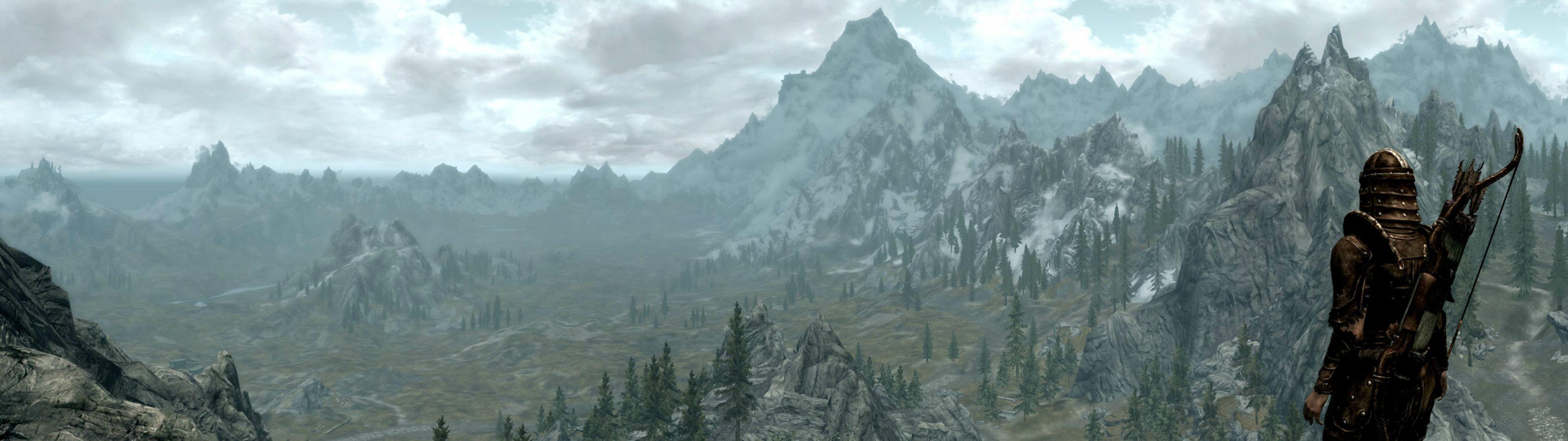 3840x1080 Skyrim Panoramic I Made [3840 x 1080]
