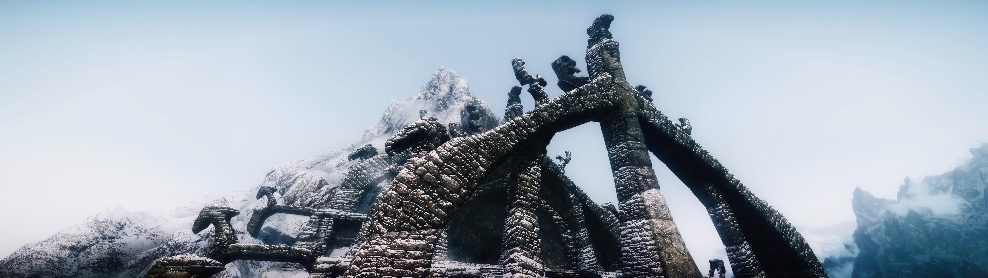 3840x1080 The Elder Scrolls V: Skyrim, Multiple Display, Mods, Landscape Wallpaper HD / Desktop and Mobile Background