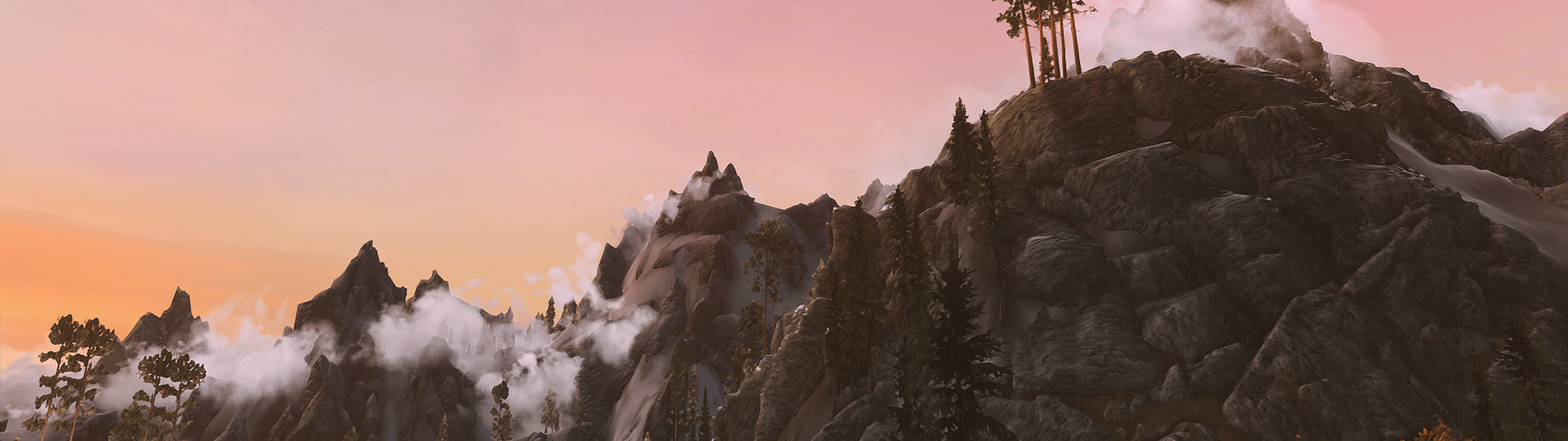 3840x1080 Download 3840x1080 The Elder Scrolls V: Skyrim, Landscape, Mountain, Sky Wallpaper