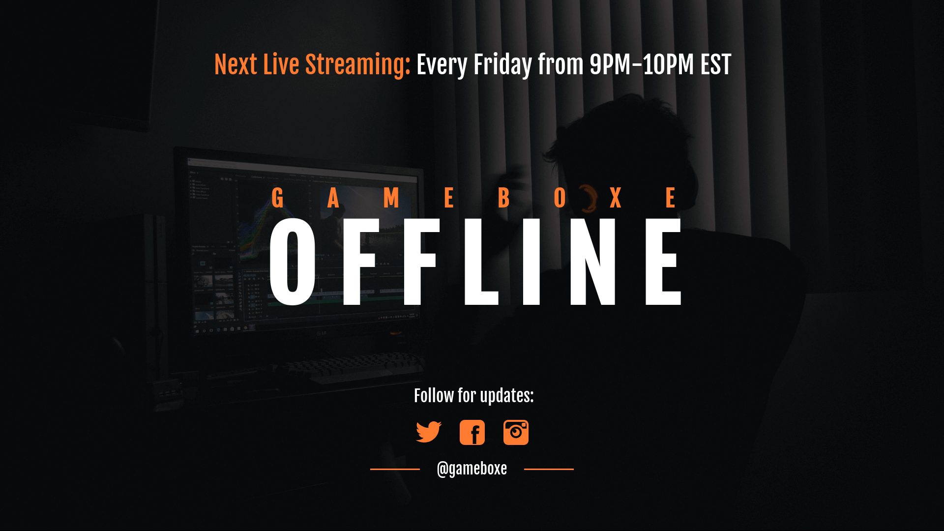 1920x1080 Dark Gaming Offline Twitch Banner