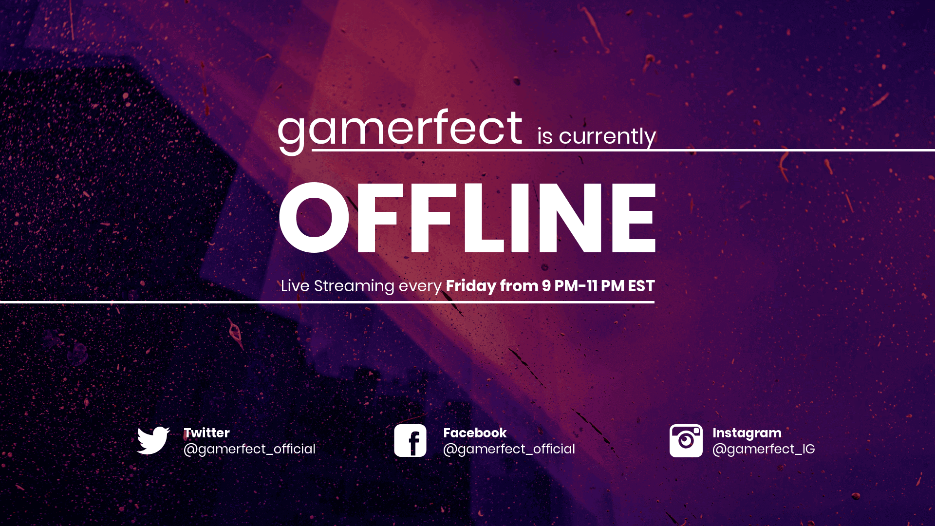 1920x1080 Bold Offline Twitch Banner