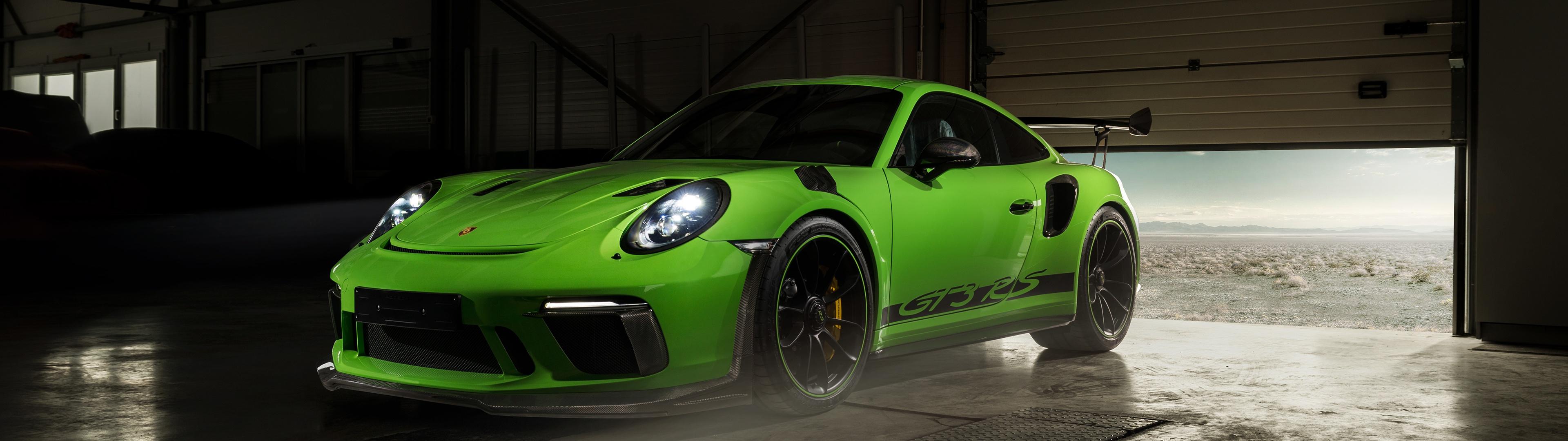 3840x1080 Porsche 911 GT3 RS Wallpaper 4K, TechArt, Custom tuning, Cars