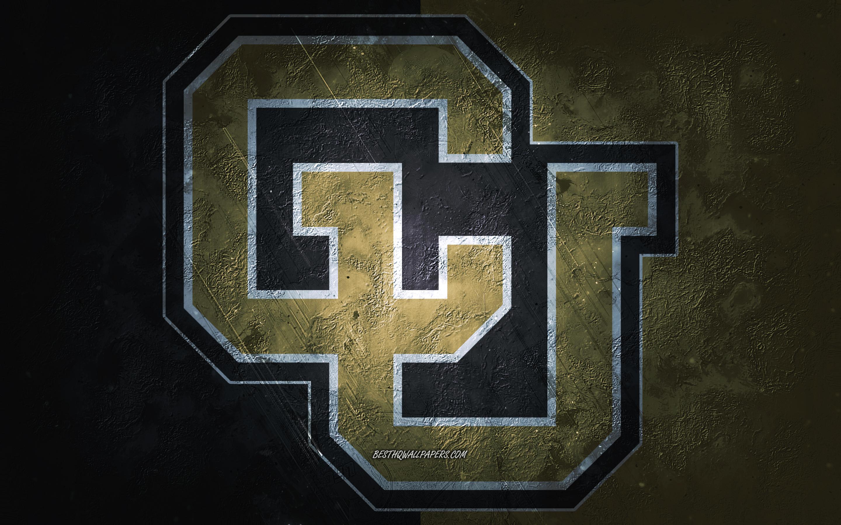 2880x1800 Download wallpaper Colorado Buffaloes, American football team, black and gold background, Colorado Buffaloes logo, grunge art, NCAA, American football, USA, Colorado Buffaloes emblem for desktop with resolution 2880x1800. High Quality HD picture