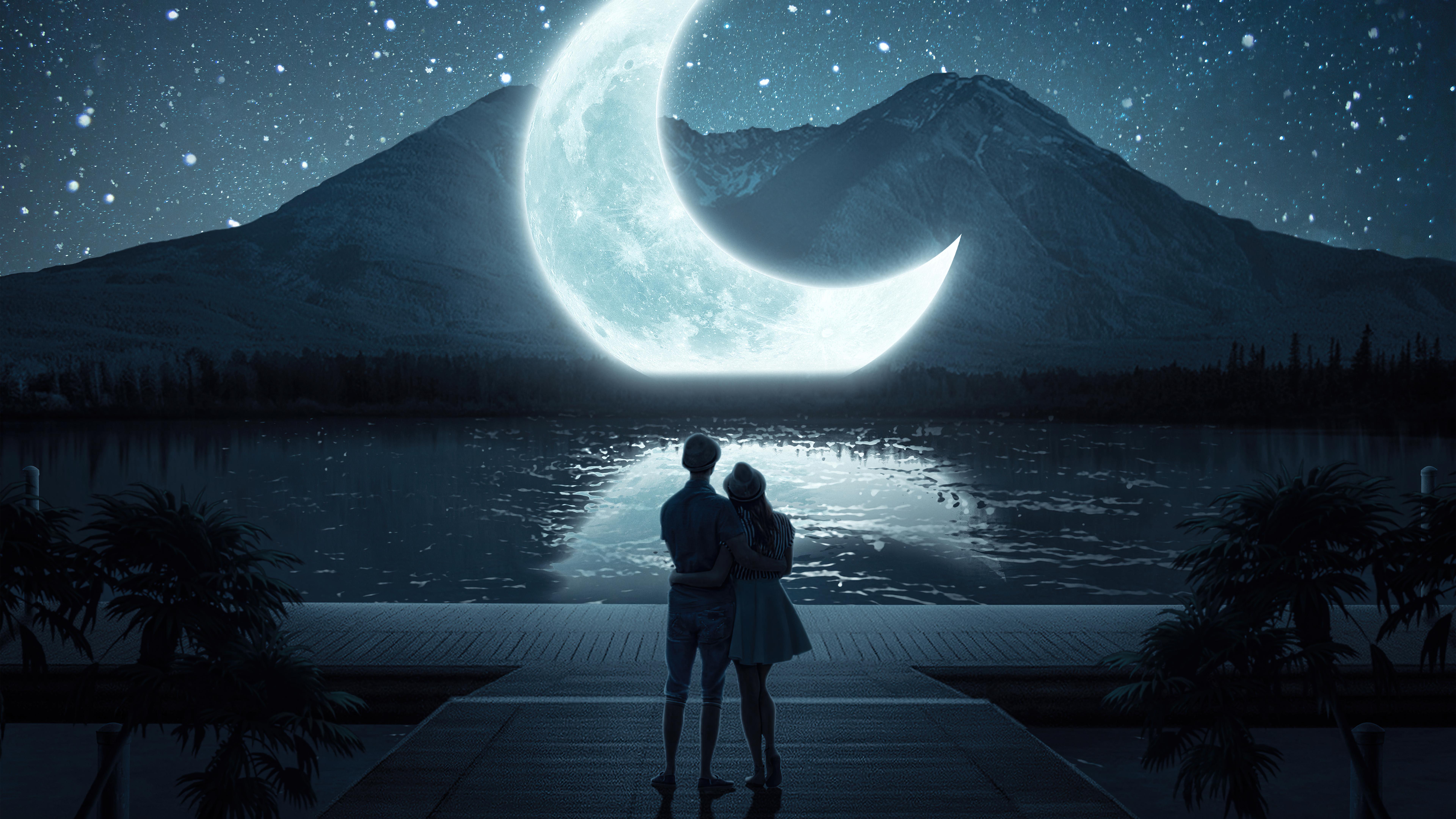 7680x4320 You Asked For Moon, HD Love, 4k Wallpaper, Image, Background, Photo and Picture