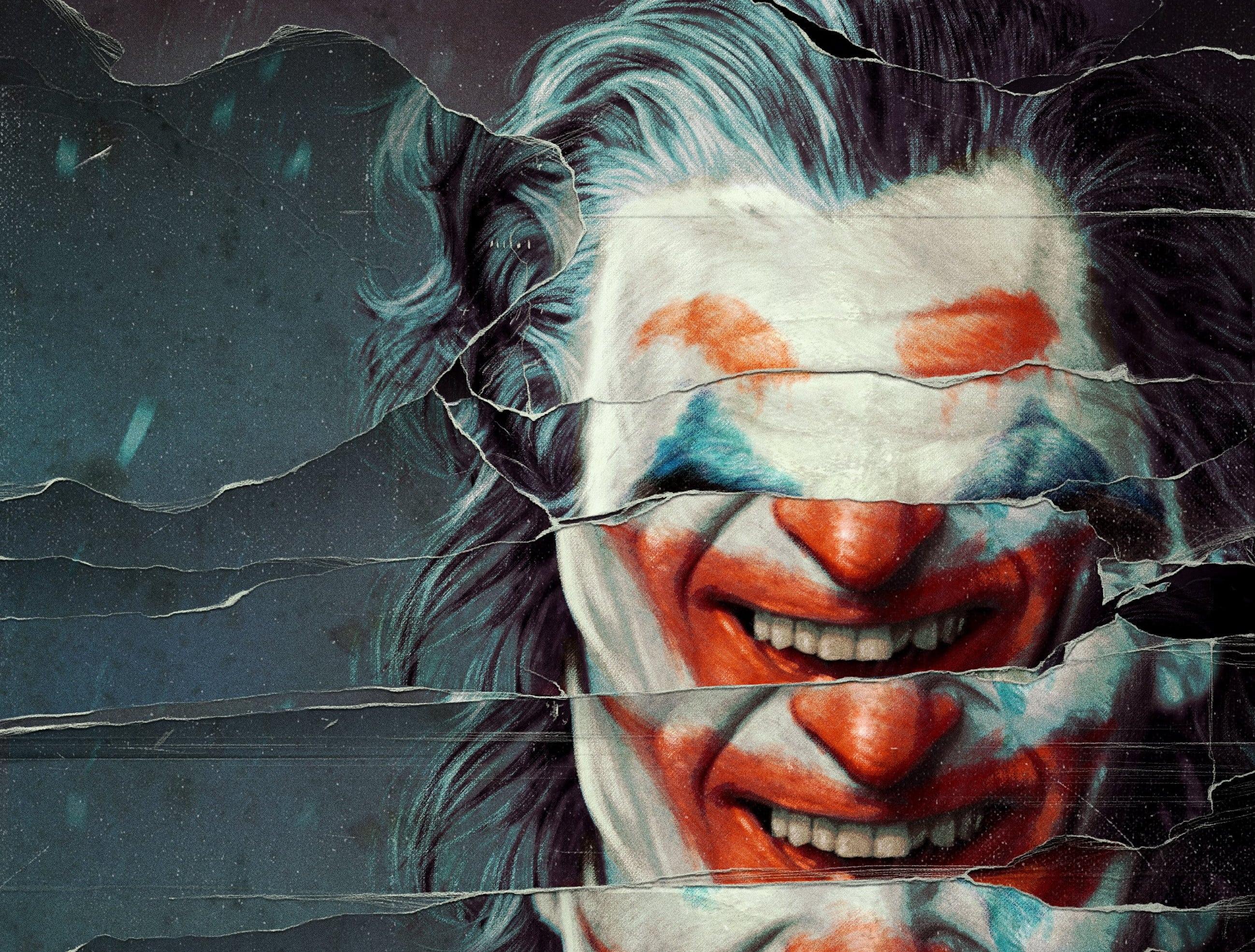 2597x1971 Wallpaper DC, Comics, Joker, Glass background