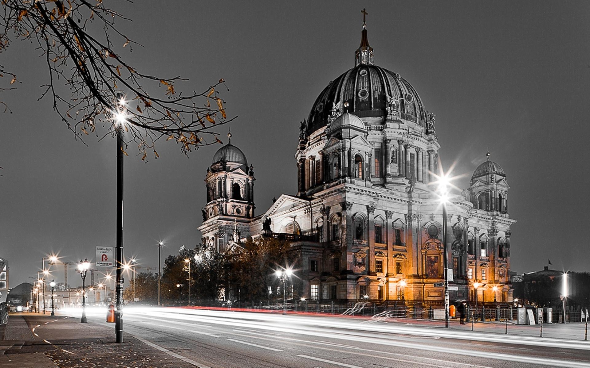 1920x1200 berlin, Germany, Timelapse, Architecture, Buildings, Roads, Traffic, Vehicles, Cars, Brake, Lights, Night, Lapse, Hdr, Lamp, Bright Wallpaper HD / Desktop and Mobile Background