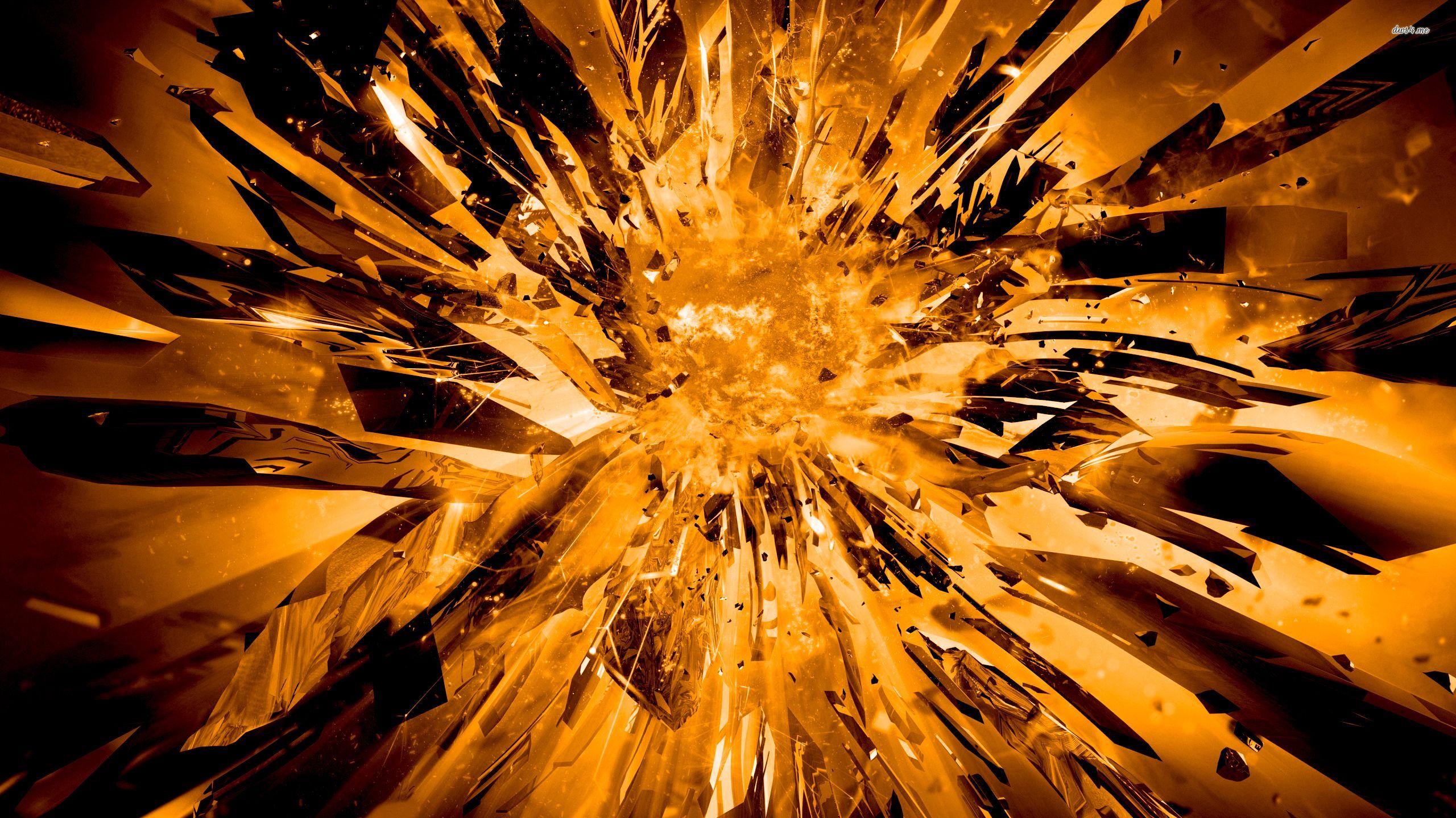 Premium Photo  A colorful explosion wallpaper with a black background and  a splash of paint