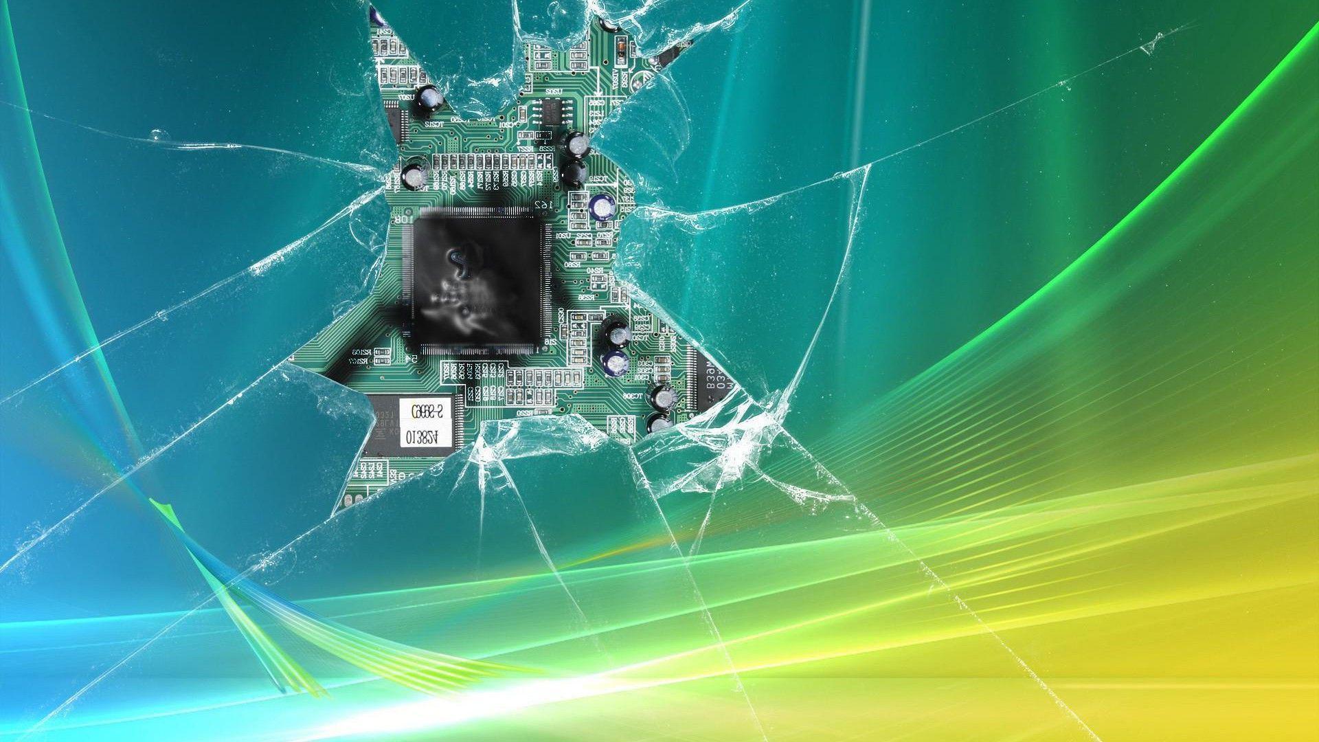 1920x1080 Cracked Computer Screen Wallpaper