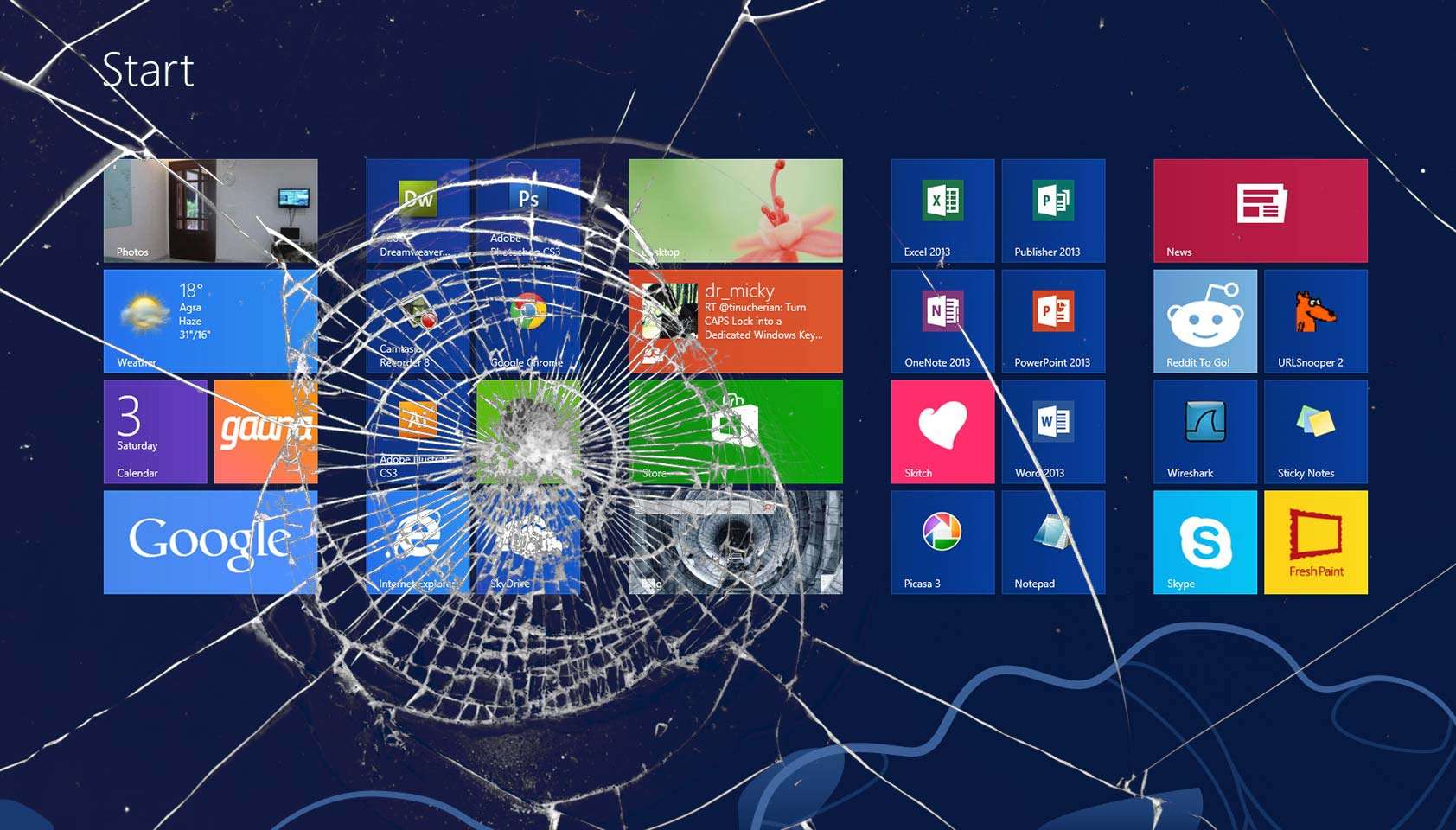 1684x960 Broken Screen Wallpaper