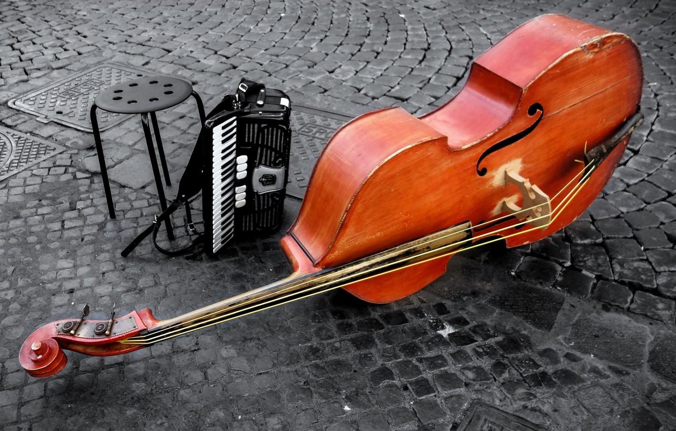 1332x850 Wallpaper violin, double bass, instrumentos, rope image for desktop, section музыка