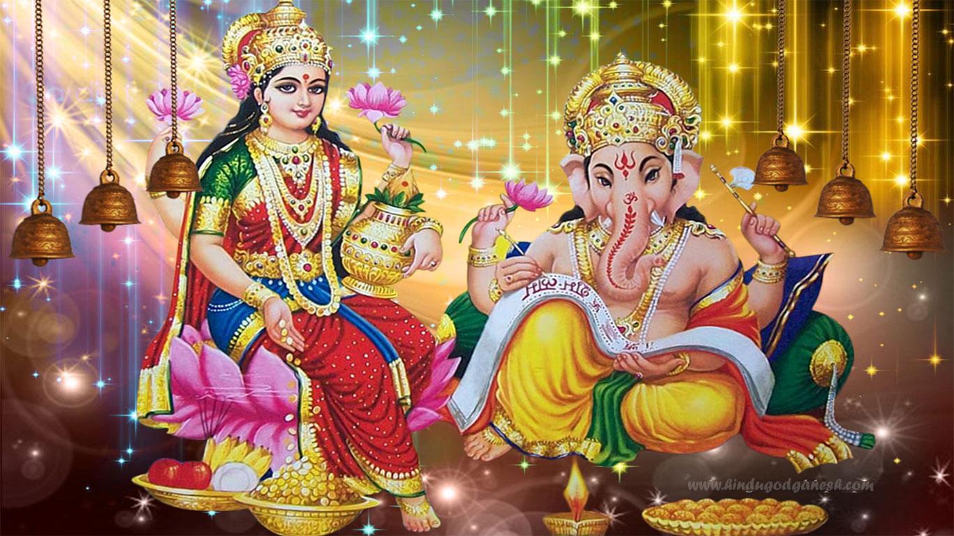 1366x768 Lakshmi ganesh image & wallpaper download free