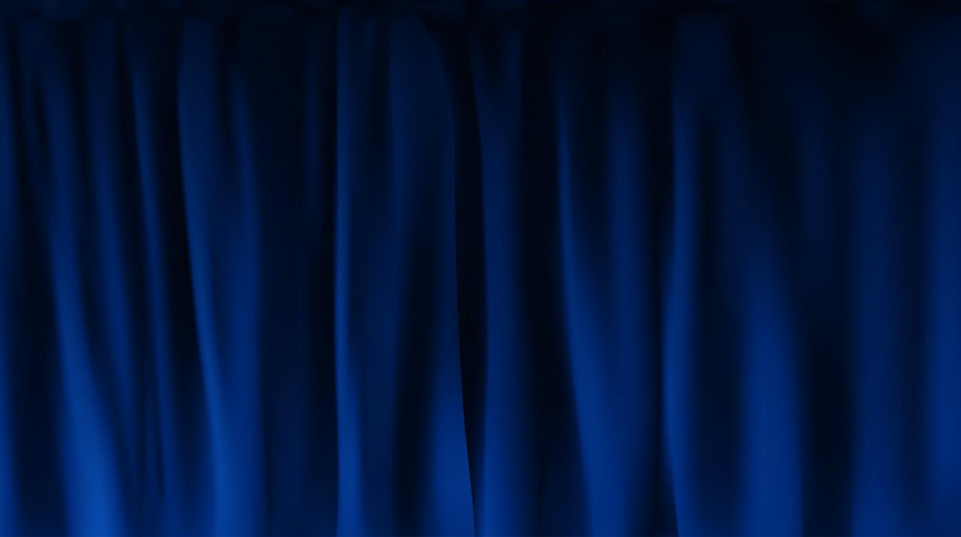 1920x1073 Realistic colorful blue velvet curtain folded