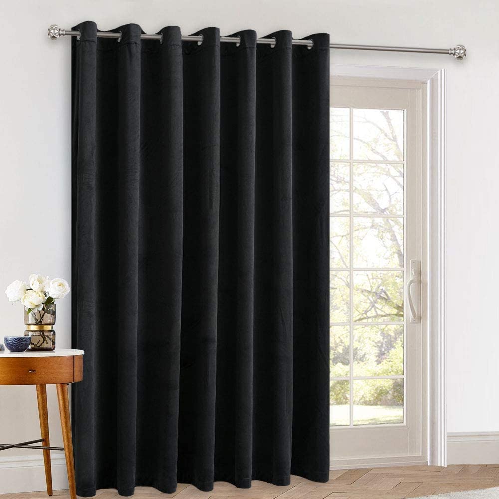 1000x1000 StangH Black Thermal Insulated Velvet Curtains Backdrops Room Partition Dividers Privacy Protect Bedroom Curtains for Apartment/ Living Room / Theater, Black, 100 x 120 inches, 1 Pc : Home & Kitchen