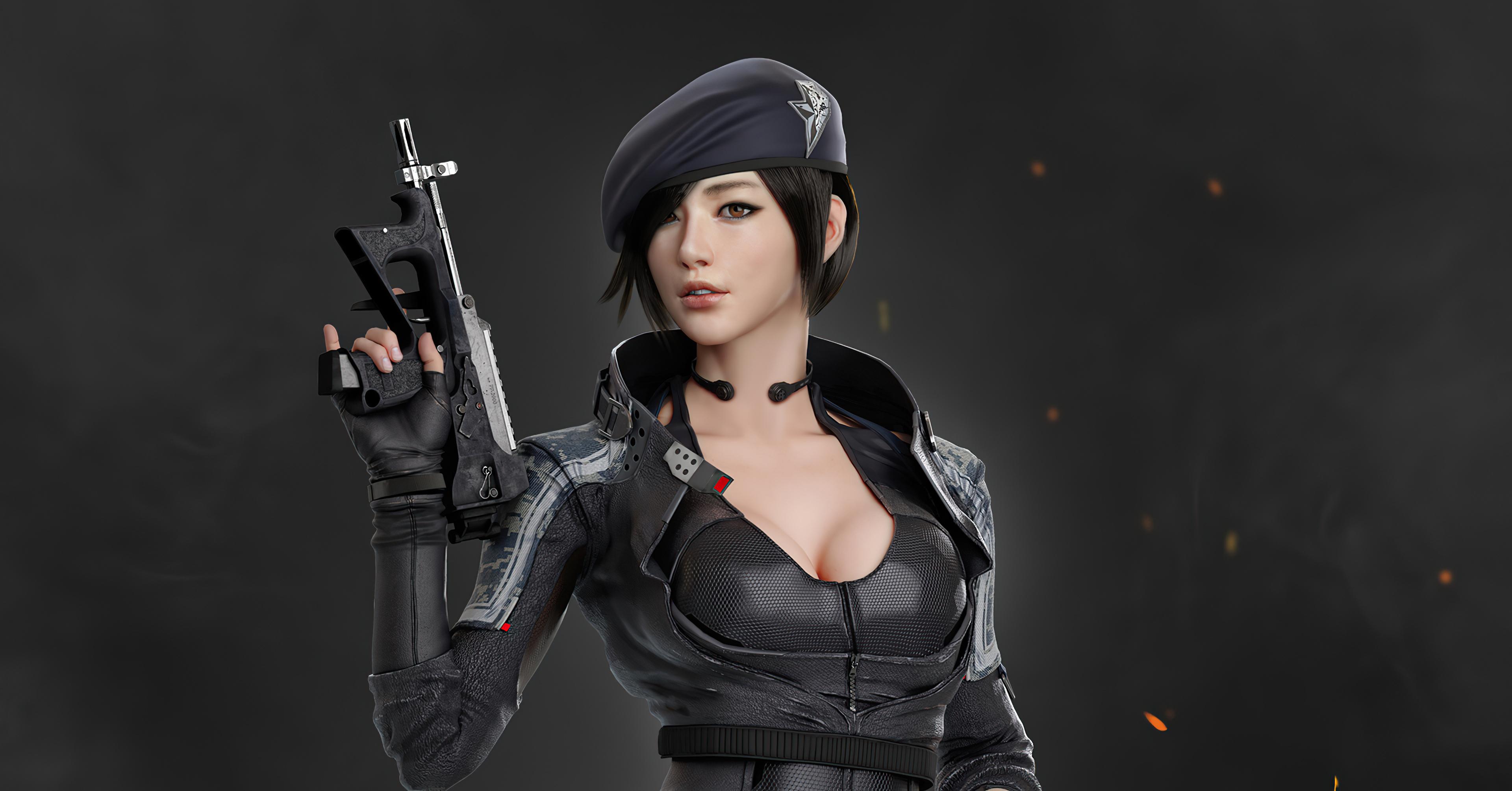 3840x2010 Asian Commando Girl 4k, HD Artist, 4k Wallpaper, Image, Background, Photo and Picture