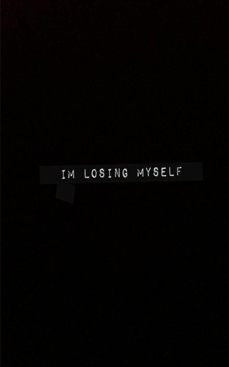 800x1280 Aesthetic Black Wallpaper, Im Losing Myself • Wallpaper For You
