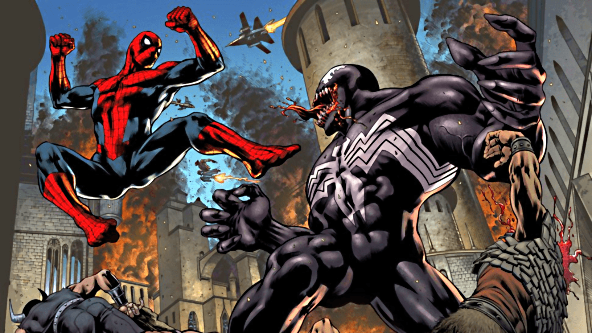 Venom Vs Spiderman Wallpaper