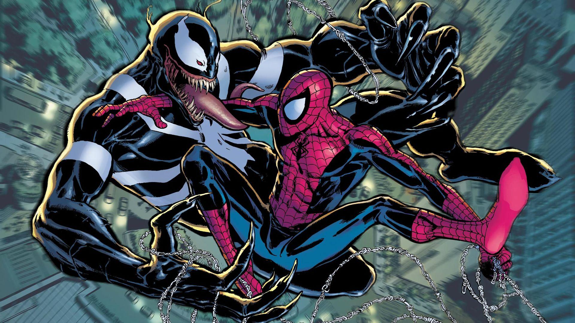 Spider Man Vs Venom Wallpapers Top Free Spider Man Vs Venom Backgrounds Wallpaperaccess