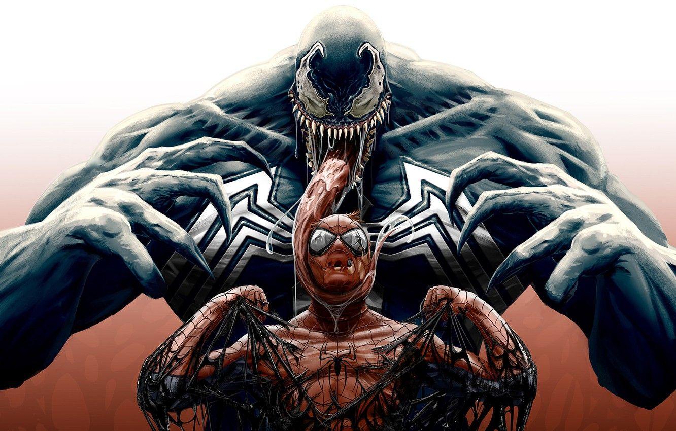 1332x850 Wallpaper Art, Comic, Spider Man, MARVEL, Spider Man, Venom, Venom