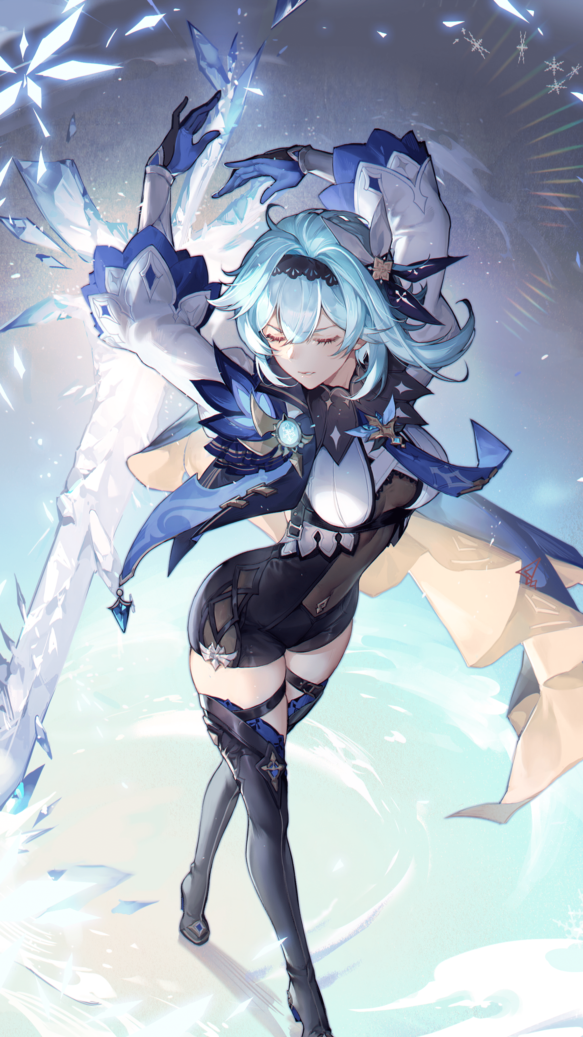 2250x4000 Eula Lawrence [Genshin Impact] (2250x4000)