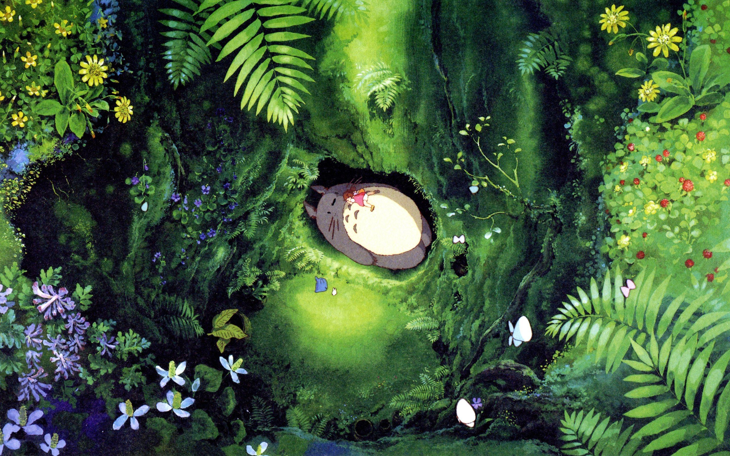 2880x1800 Hayao Miyazaki, My Neighbor Totoro, falling asleep wallpaper. other