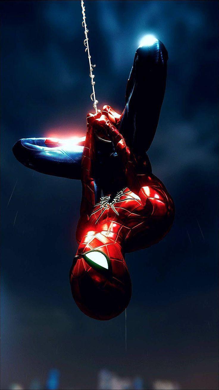736x1308 Spider Armor MK IV (Parker Industries) Upside Down Perch. Marvel's Spider Man. Marvel Spiderman, Spiderman, Marvel Heroes
