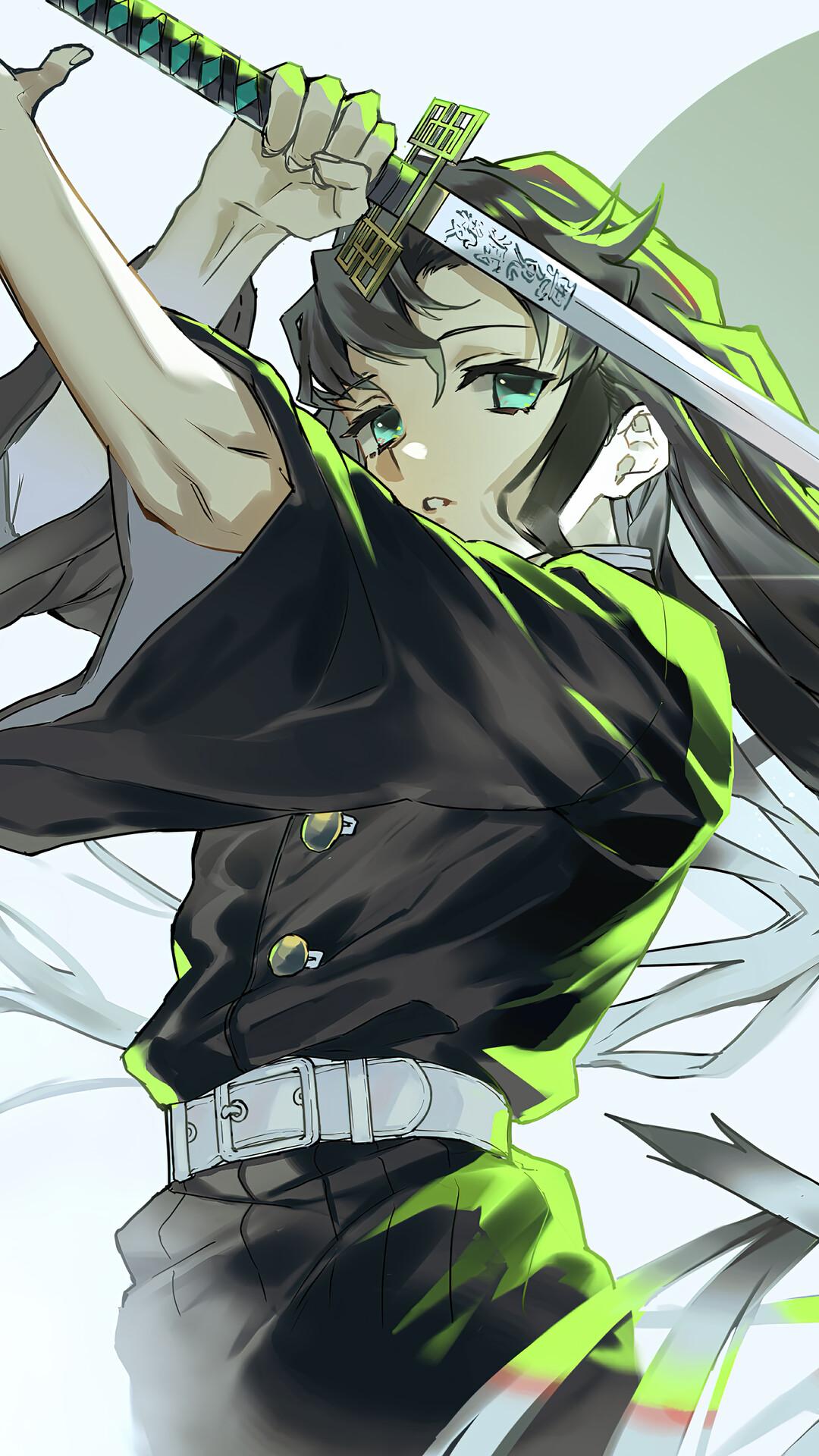 1080x1920 Muichiro Tokito Hashira Demon Slayer Phone iPhone 4K Wallpaper free Download