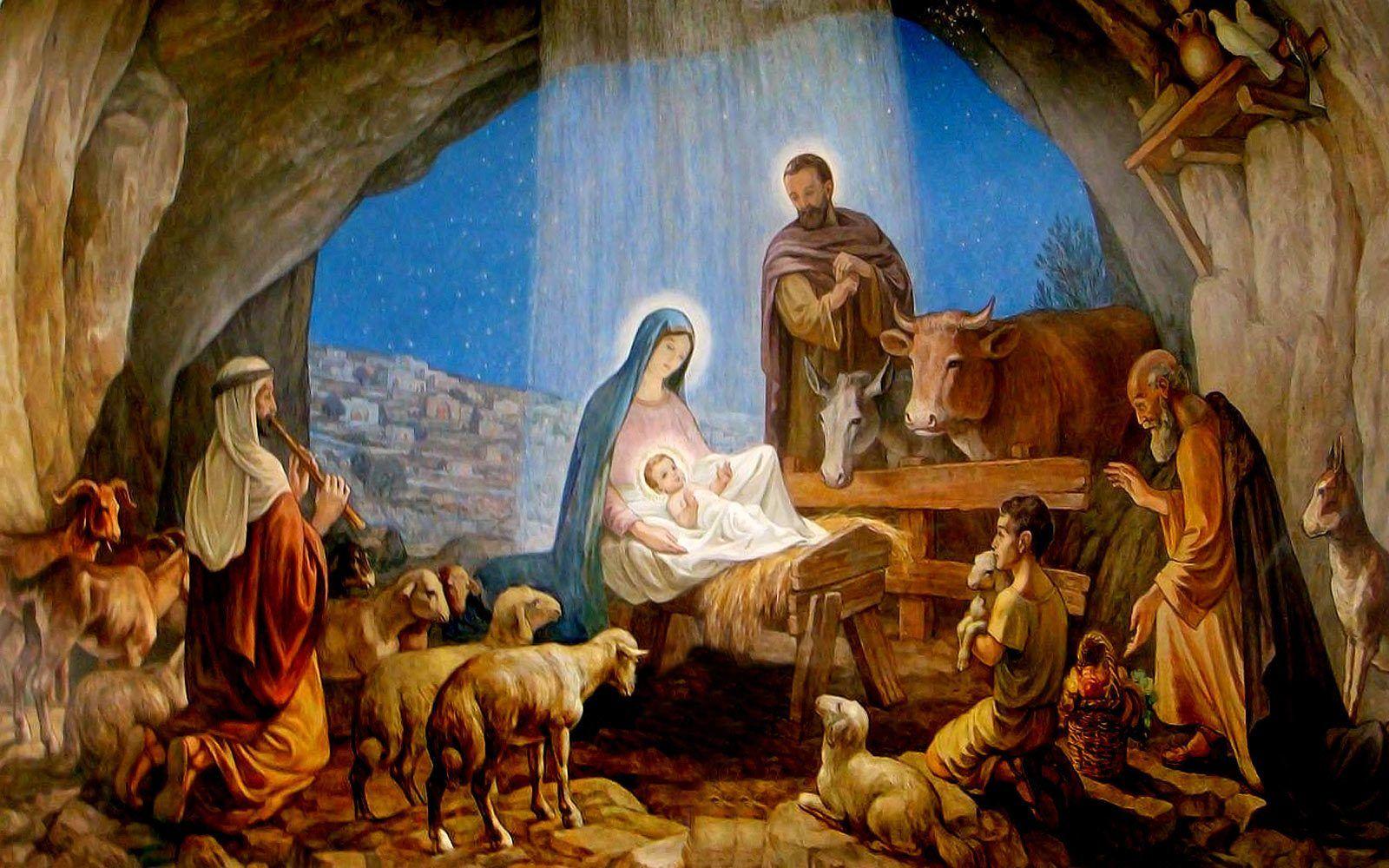 1600x1000 Christmas Wallpaper Of Baby Jesus