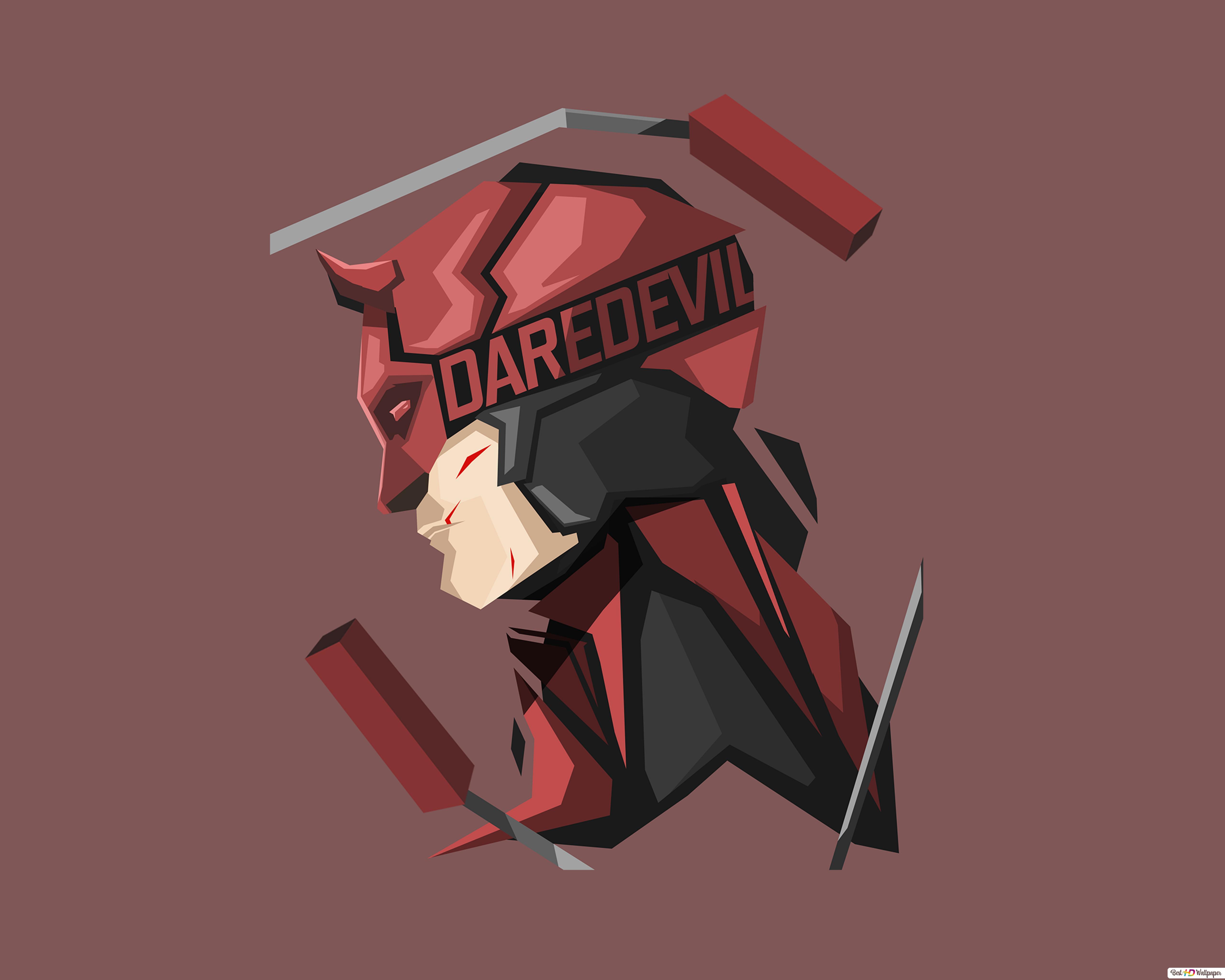 5120x4096 Marvel's Daredevil Minimalist in brown wallpaper background HD wallpaper download