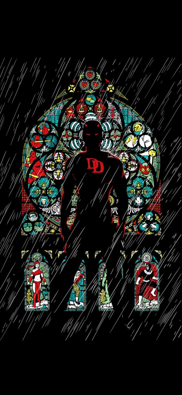 768x1664 Marvel Daredevil Minimalist HD Wallpaper LG V60 ThinQ 5G