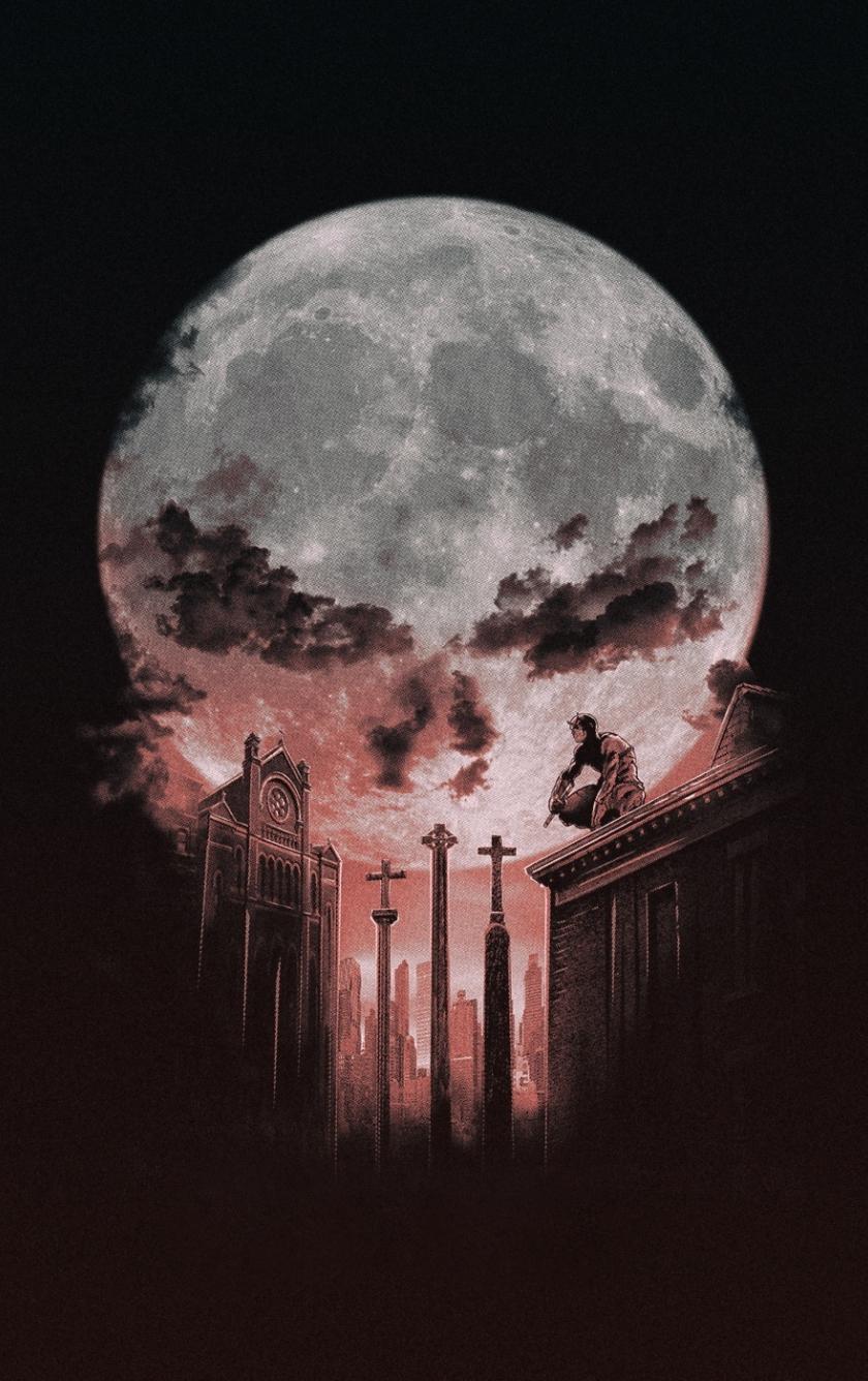 840x1336 Download punisher and daredevil, moon, minimal, art 840x1336 wallpaper, iphone iphone 5s, iphone 5c, ipod touch, 840x1336 HD image, background, 10754