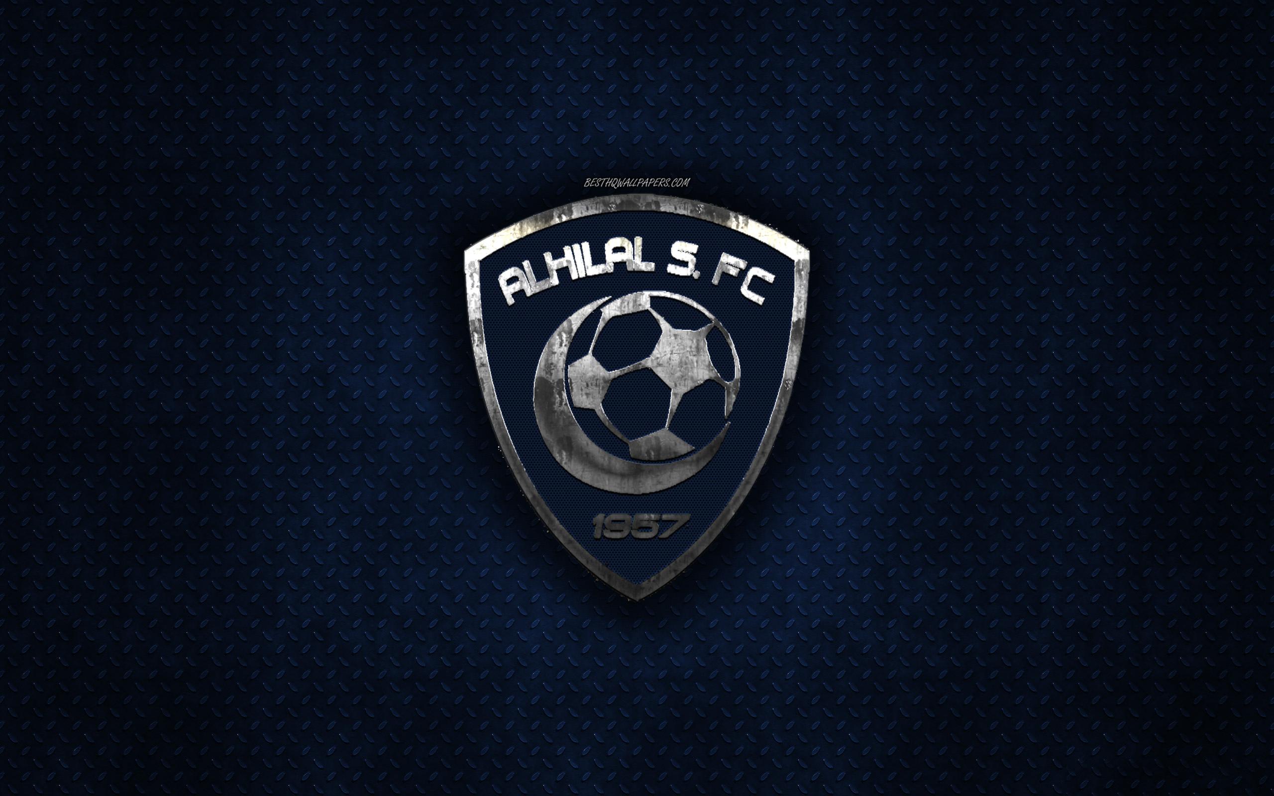 2560x1600 Download Wallpaper Al Hilal FC, Saudi Football Club, Blue Metal Texture, Metal Logo, Emblem, Riyadh, Saudi Arabia, Saudi Professional League, Creative Art, Football For Desktop With Resolution 2560x1600. High Quality HD Picture Wallpaper