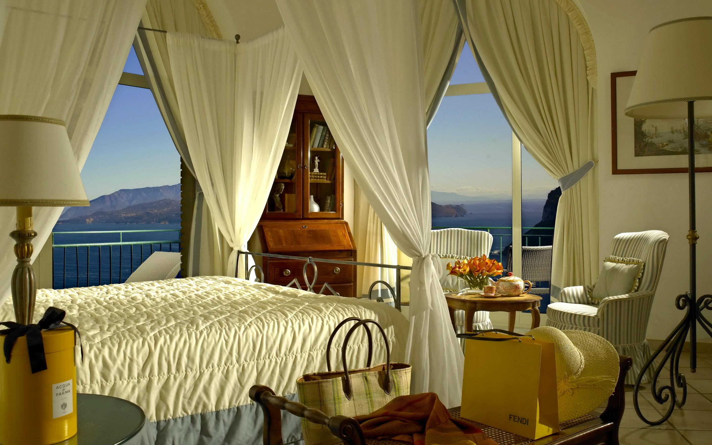 2880x1800 hotel, Room, Bed, Canopy, Table, Chairs, Lamps, Interior, Design Wallpaper HD / Desktop and Mobile Background