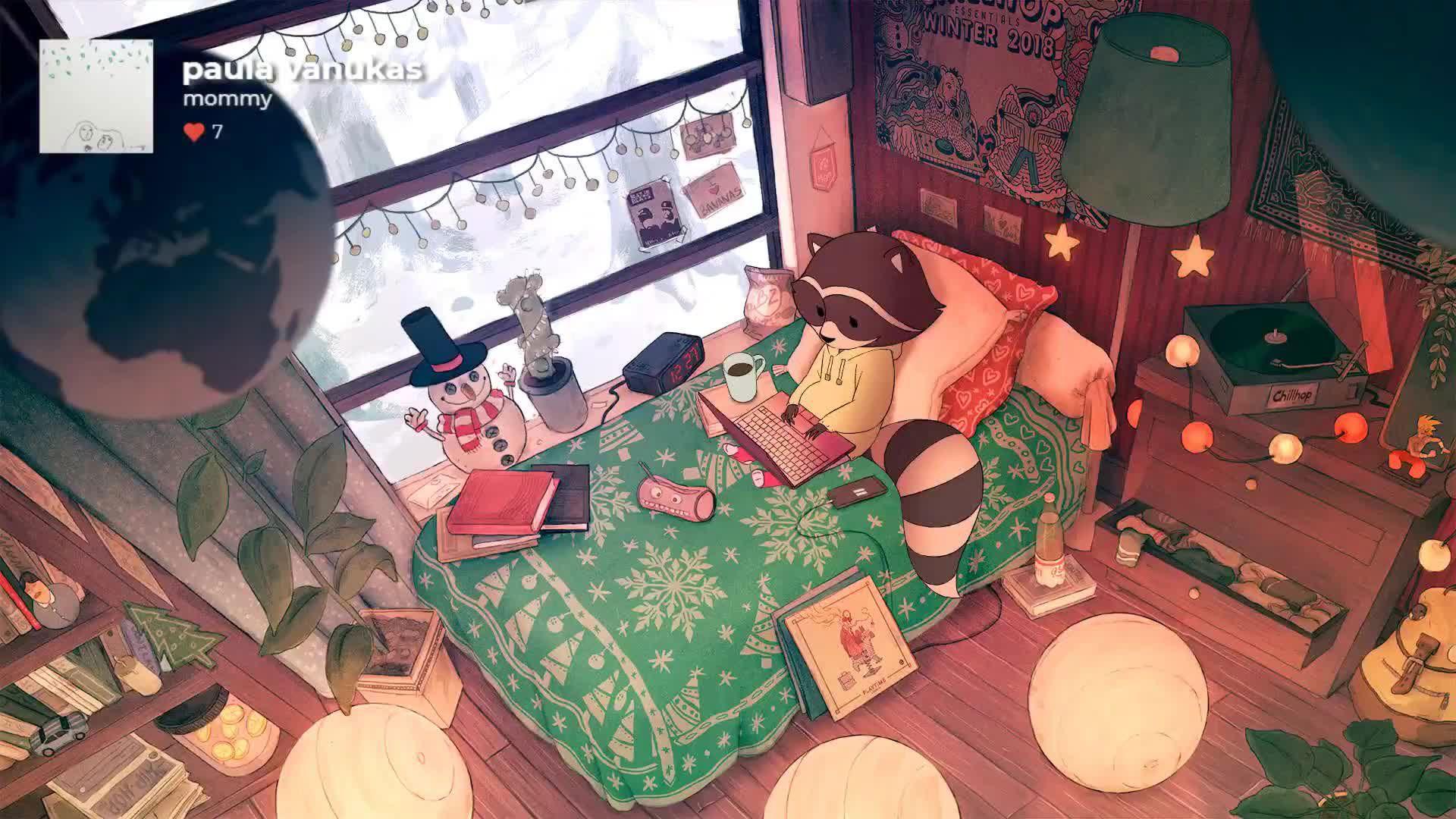 1920x1080 Lo fi artwork. Anime wallpaper, Christmas wallpaper hd, Anime christmas