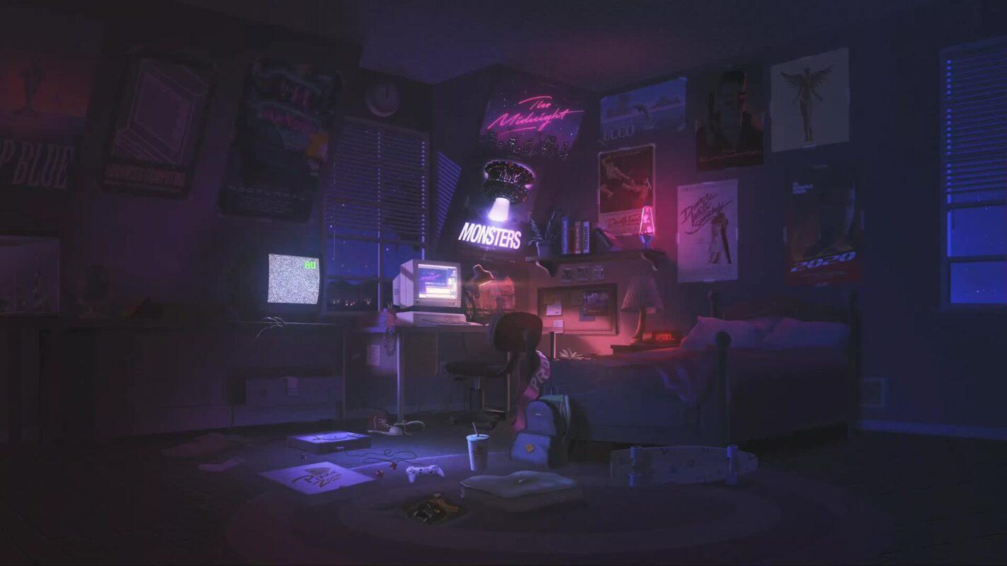 1422x800 Retro Room Purple Live Wallpaper: Free HD 4K Live Wallpaper For Windows & MacOS
