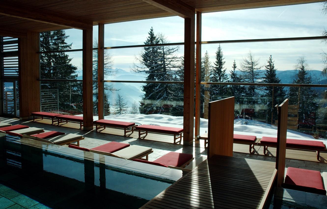 1332x850 Wallpaper pool, hotel, room, spa, ski resort image for desktop, section интерьер