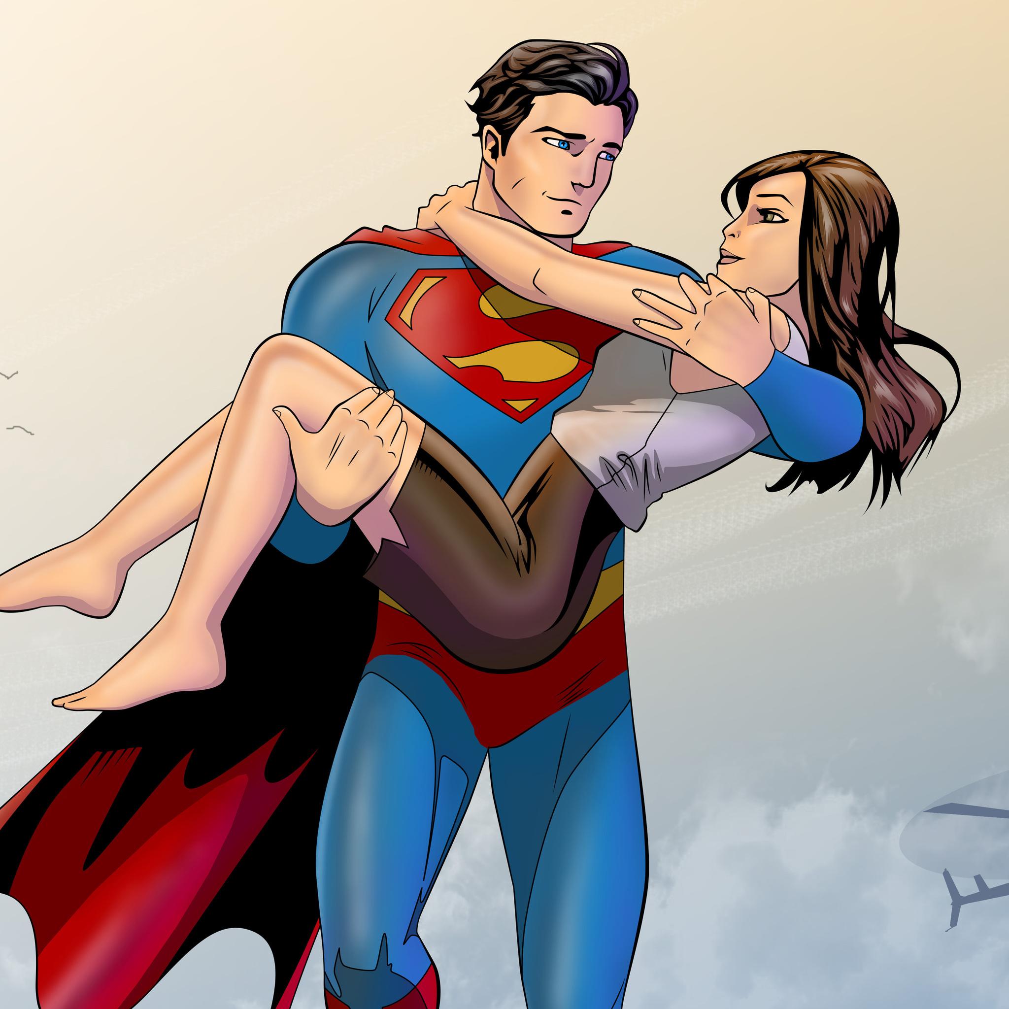 2048x2048 Superman And Lois Artwork 5k iPad Air HD 4k Wallpaper, Image, Background, Photo and Picture