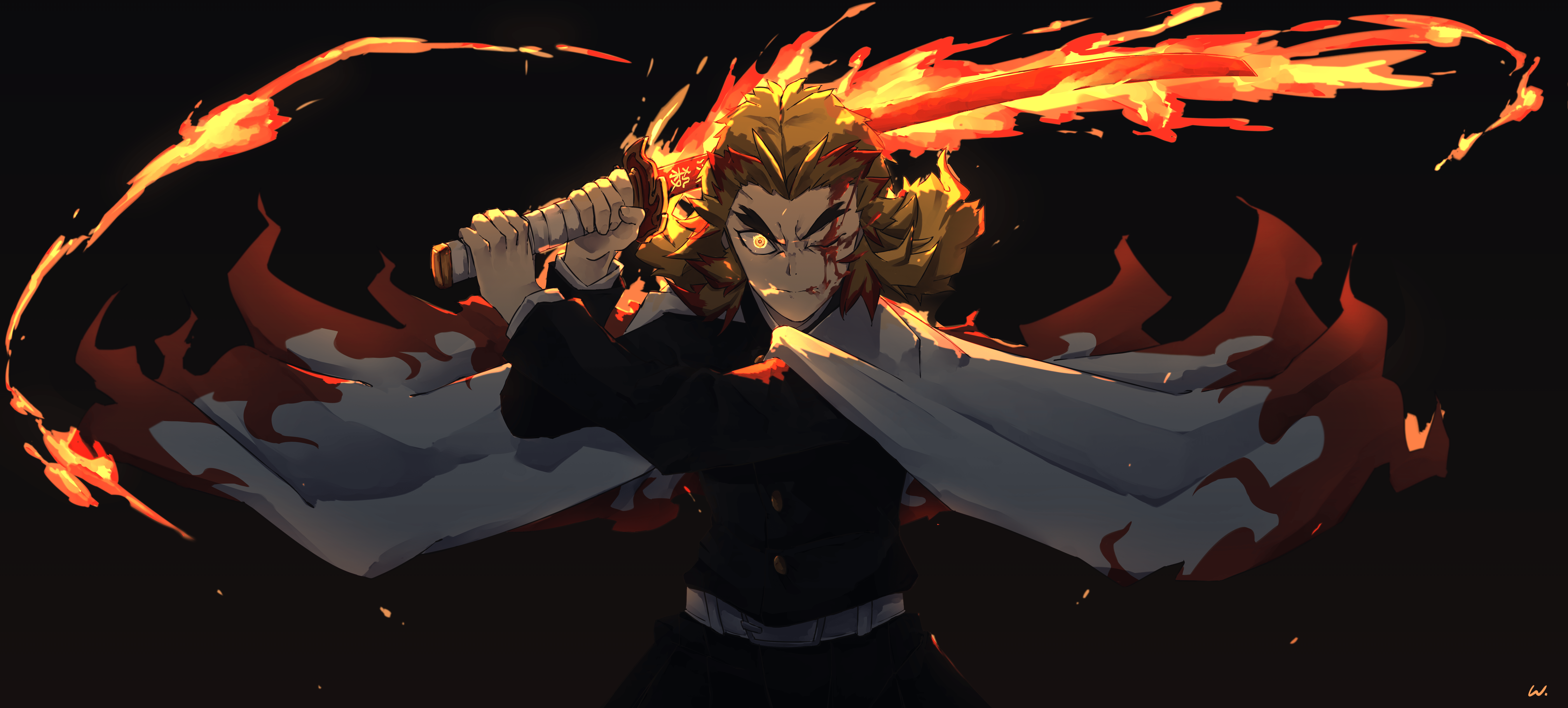 7170x3240 Kyojuro Rengoku 4k Ultra HD Wallpaper