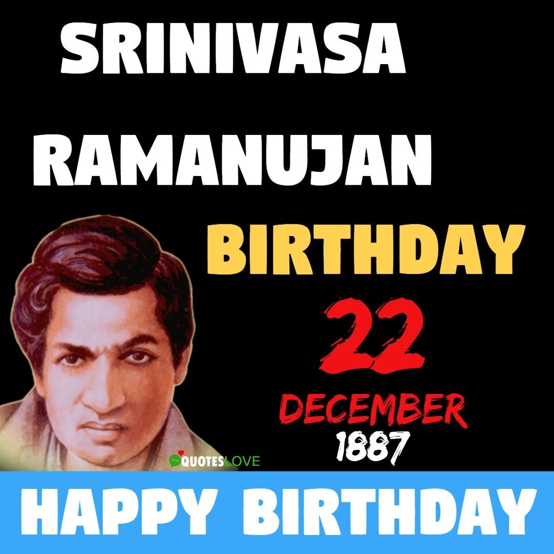 1080x1080 Latest) Srinivasa Ramanujan Birthday Image Mathematics Day December 2022