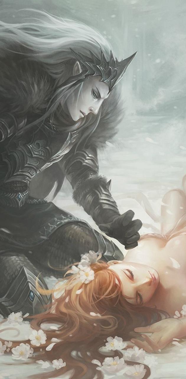 630x1280 Hades and Persephone wallpaper