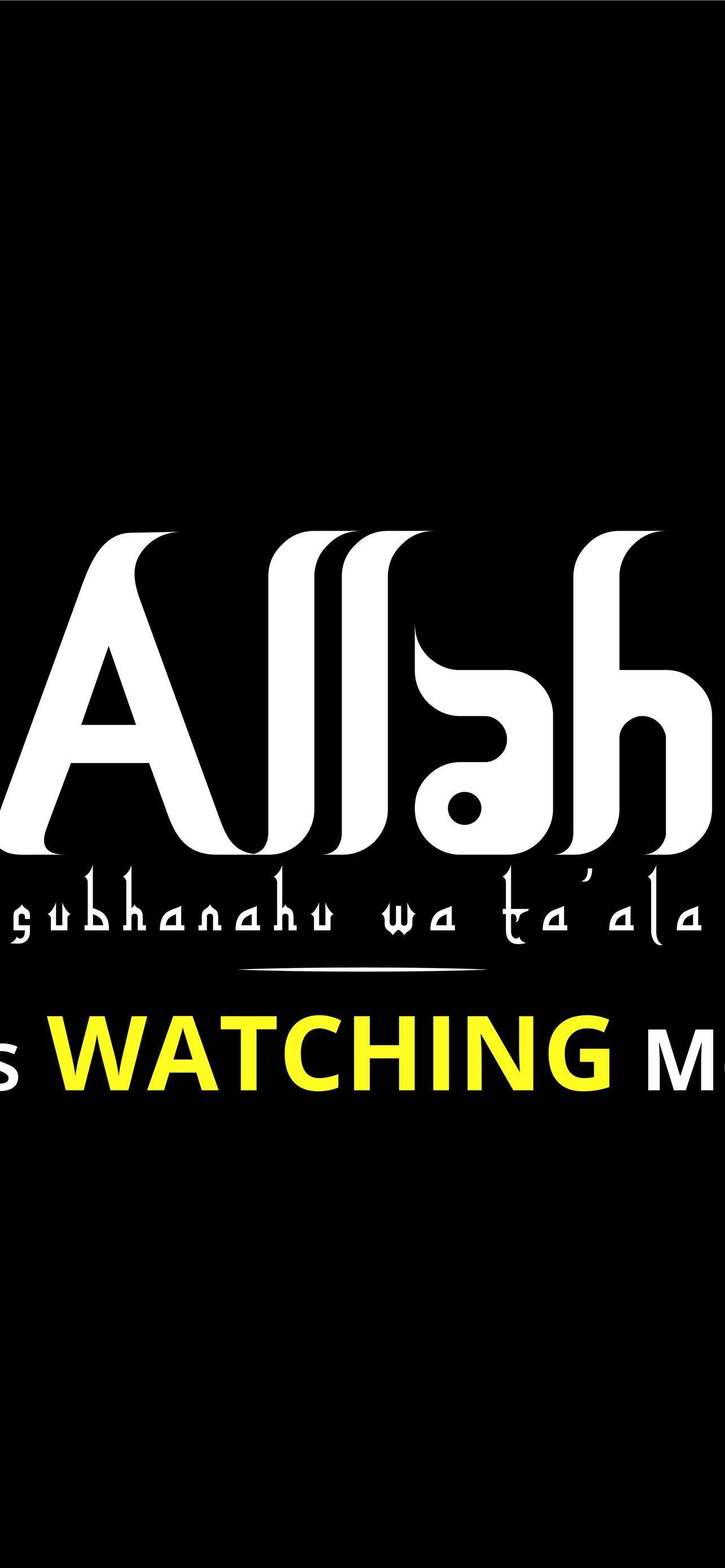 1284x2778 Allah Is Watching Me Desktop Mobile Design on Beha. iPhone Wallpaper Free Download