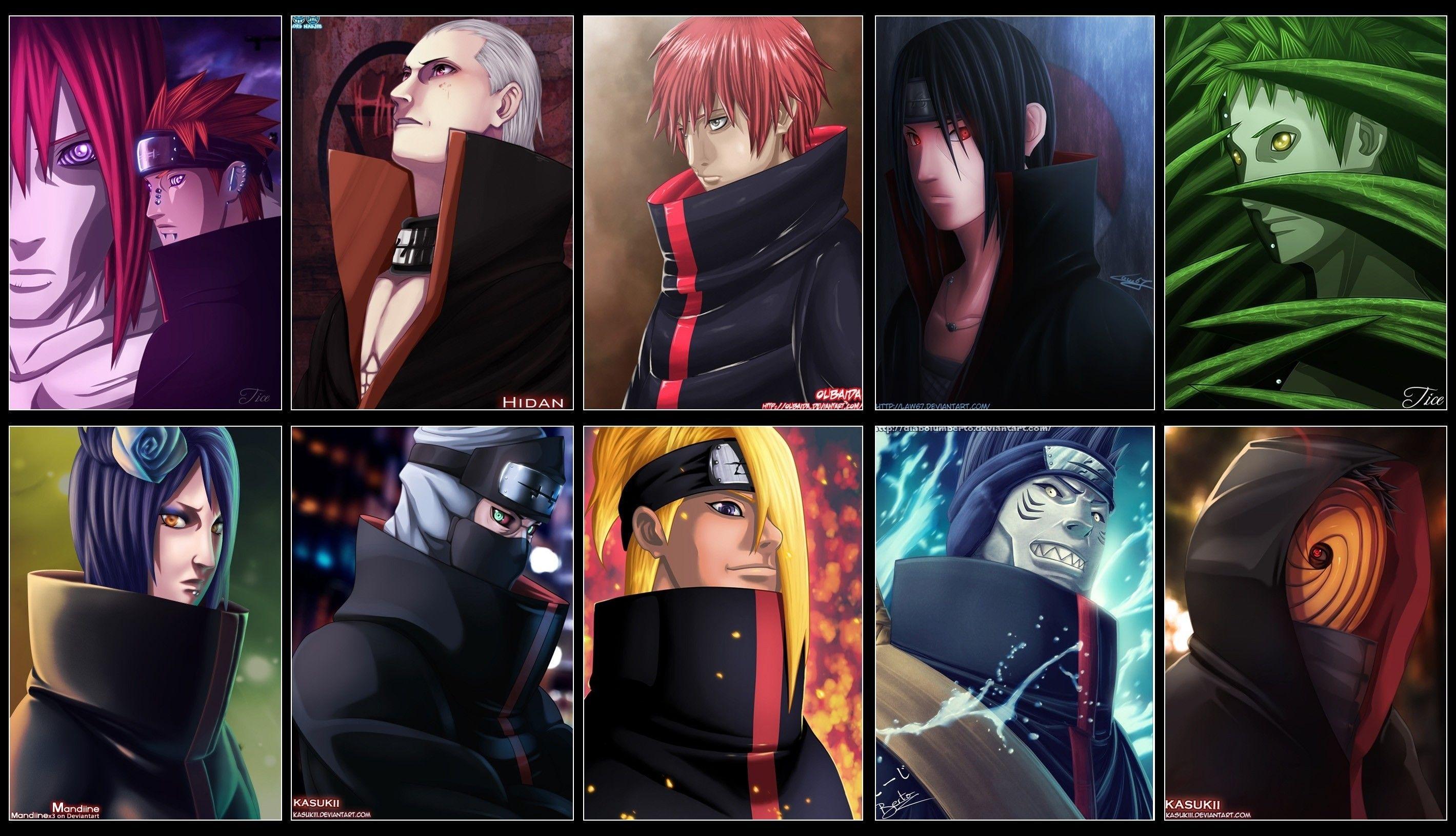 2839x1632 Naruto Shippuuden, #Akatsuki, #Tobi, #Sasori, #Zetsu, #Konan
