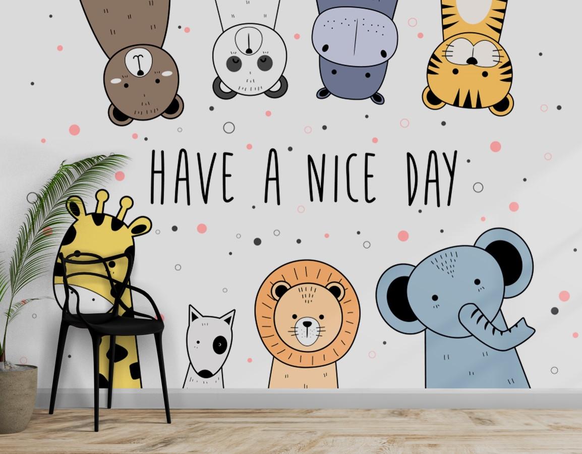 1154x900 Adorable Teddy Bear Animals Have a Nice Day Wallpaper